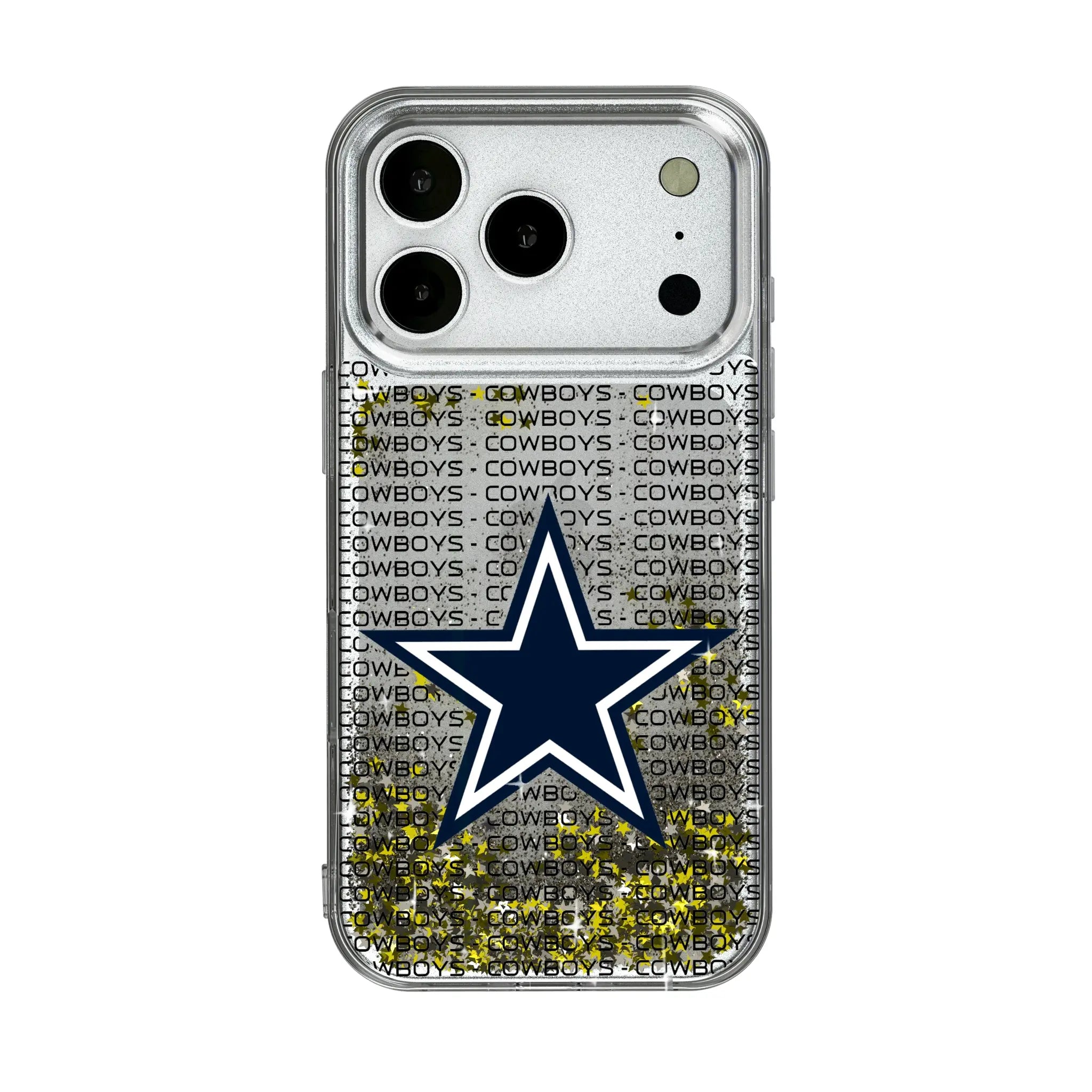 Dallas Cowboys Text Backdrop iPhone Glitter Phone Case for Apple iPhone