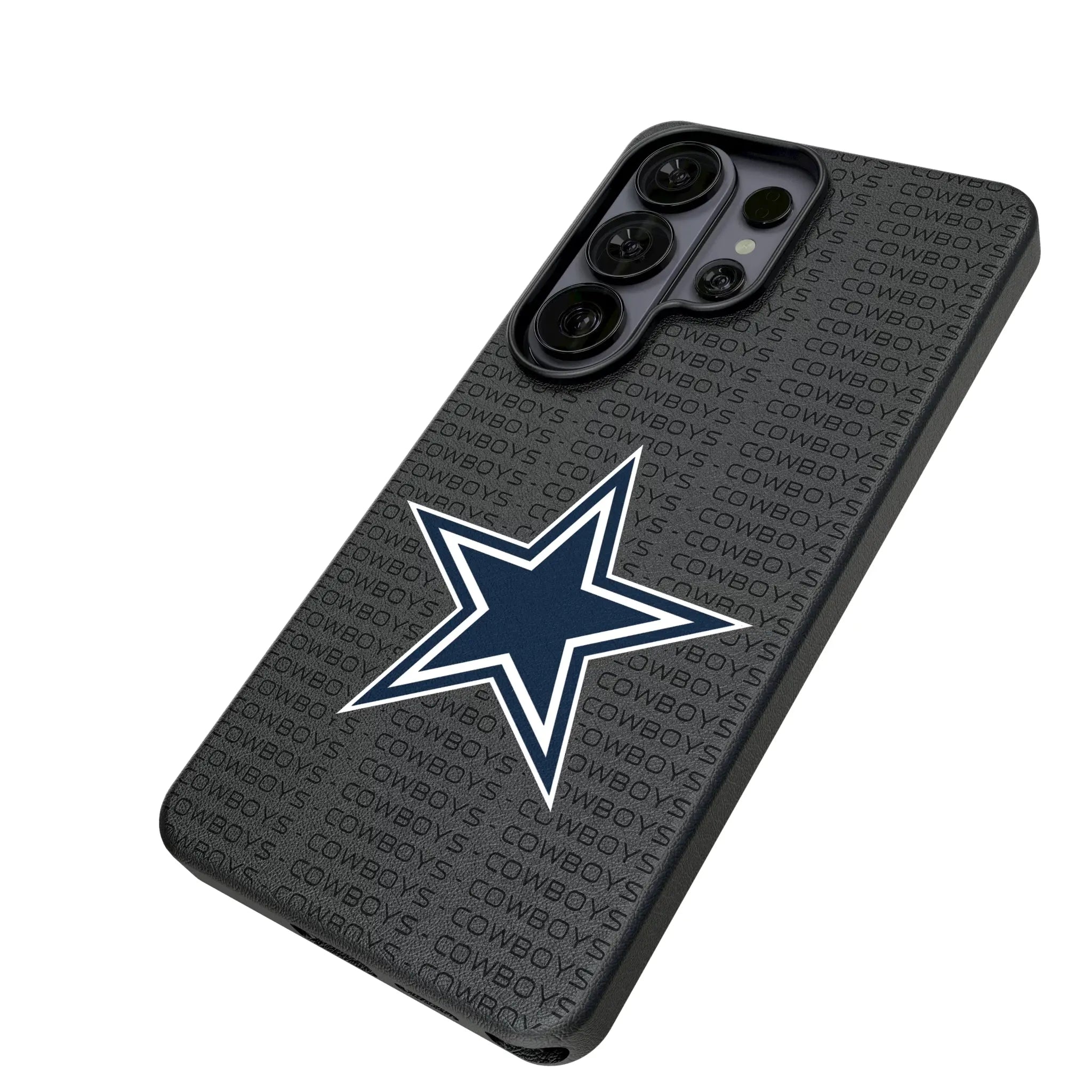 Dallas Cowboys Text Backdrop Galaxy MagSafe Compatible Phone Case for Samsung Galaxy - Isometric View#Device_Galaxy S26 Ultra