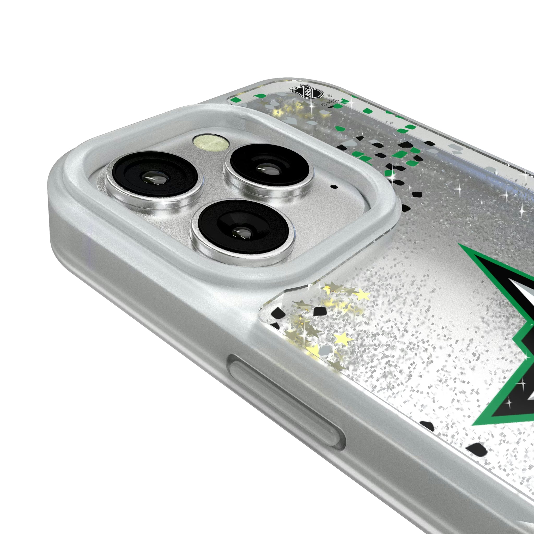 Dallas Stars Confetti iPhone Glitter Phone Case for Apple iPhone - Detail#Device_iPhone 16 Pro