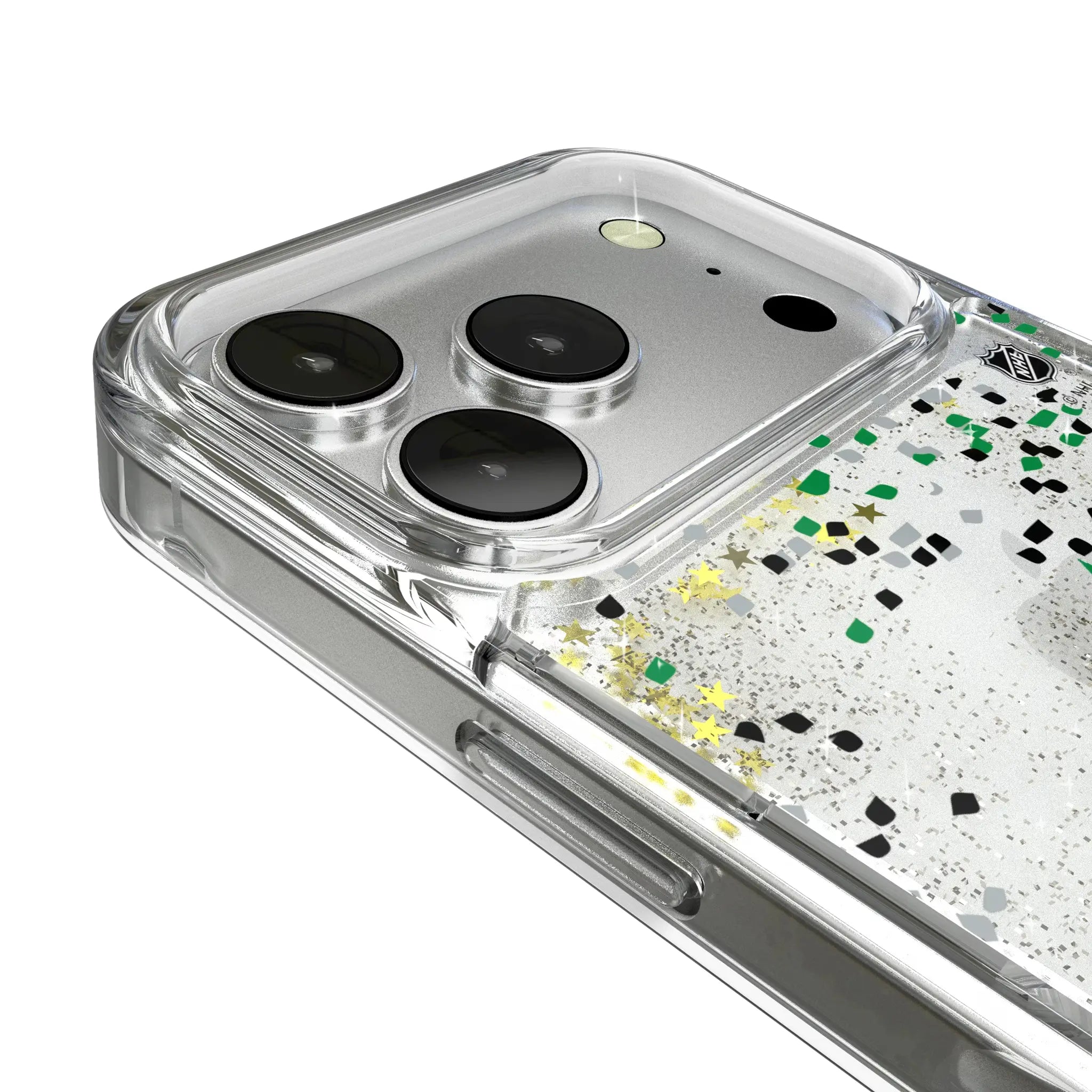 Dallas Stars Confetti iPhone Glitter Phone Case for Apple iPhone - Detail