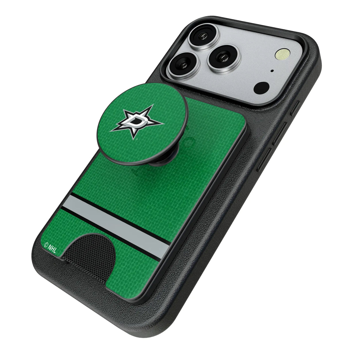 Dallas Stars Endzone Solid Popsockets Wallet Magnetic - Isometric View