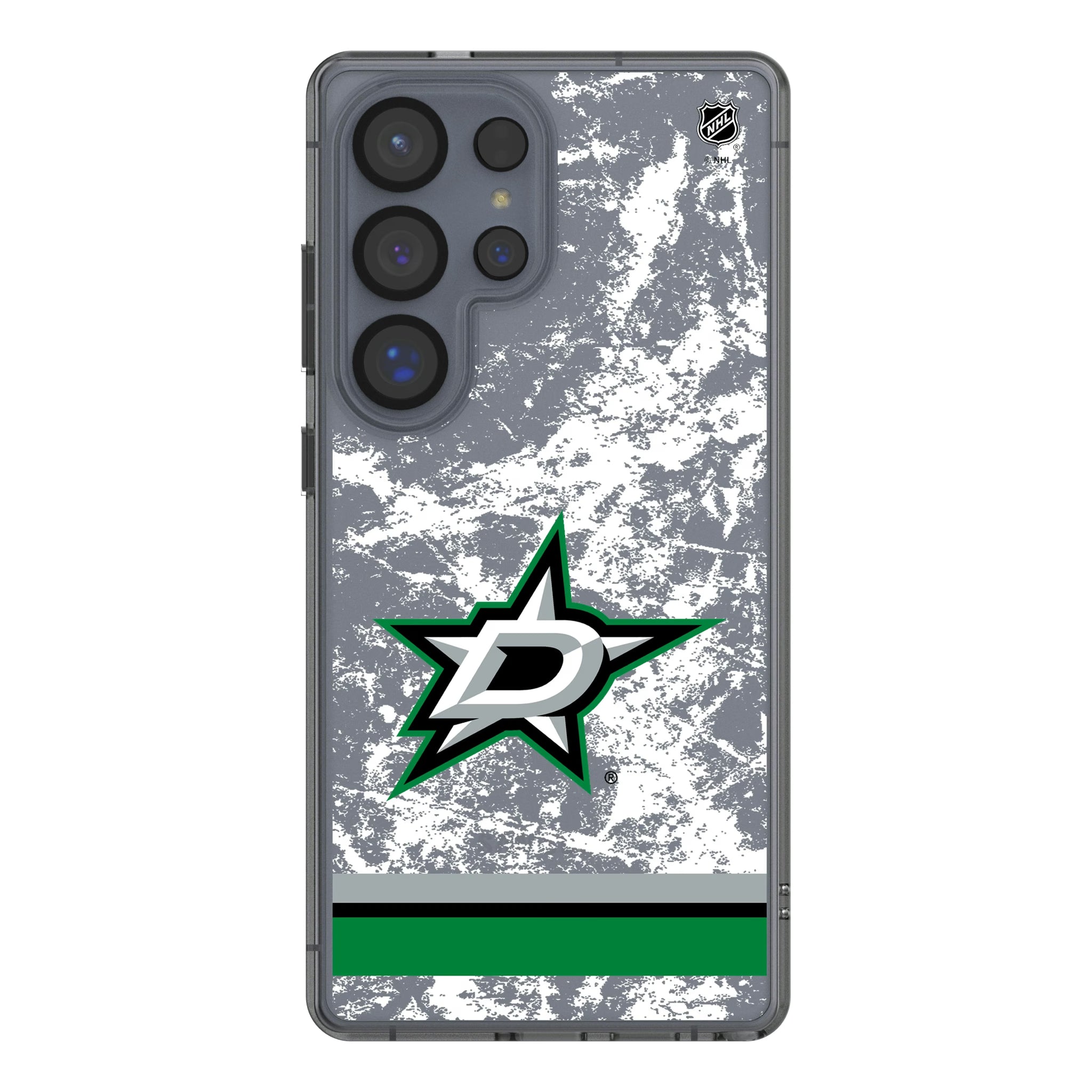 Dallas Stars Ice Stripe Galaxy Clear Phone Case for Samsung Galaxy