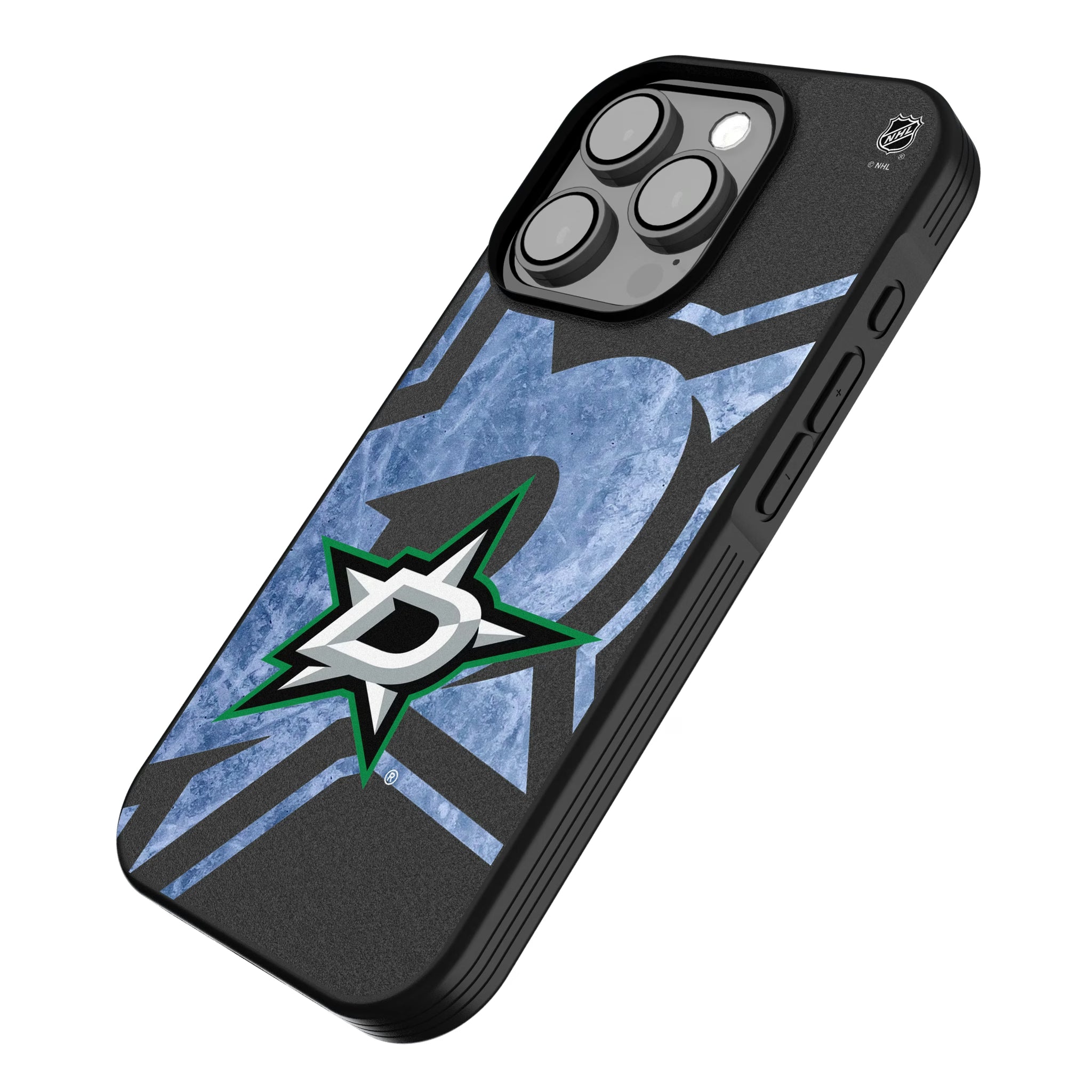 Dallas Stars Ice Tilt iPhone Bump Phone Case for Apple iPhone - Isometric View