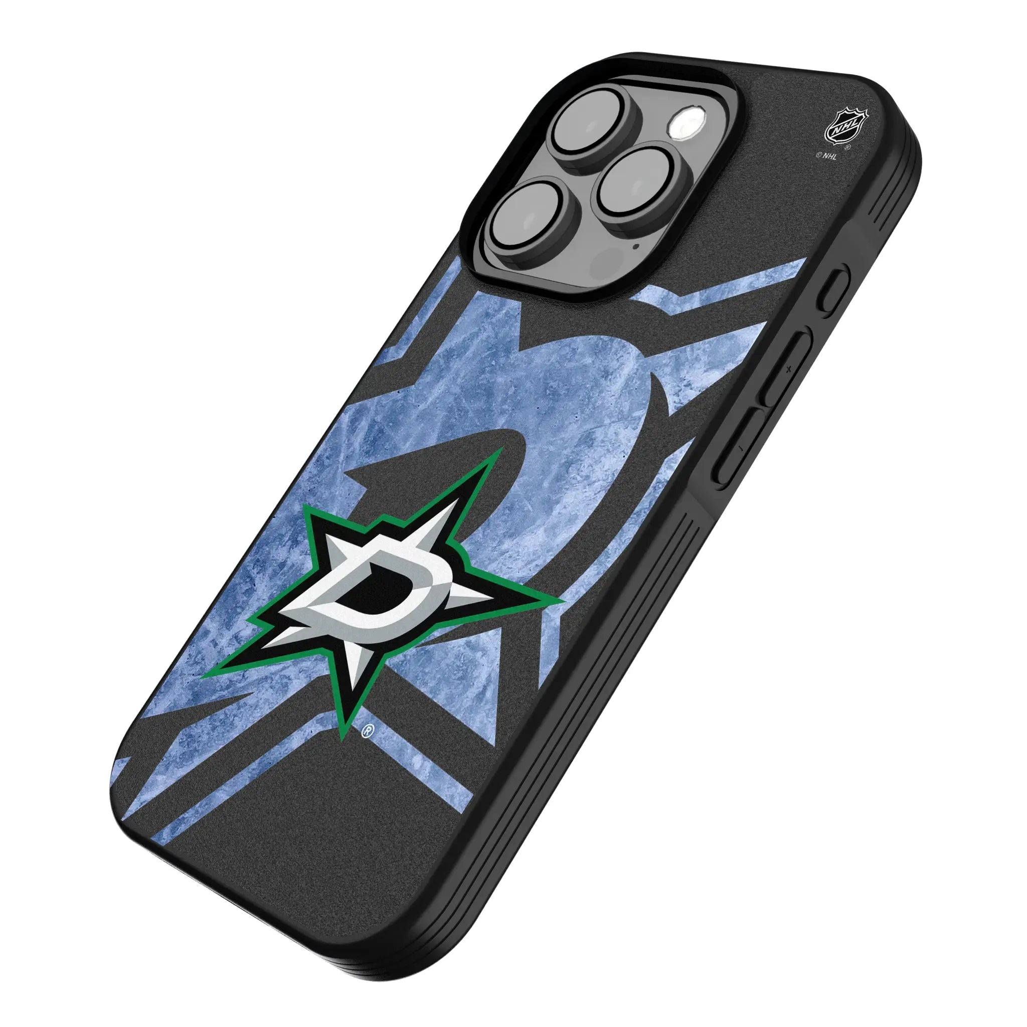 Dallas Stars Ice Tilt iPhone Bump Phone Case for Apple iPhone - Isometric View