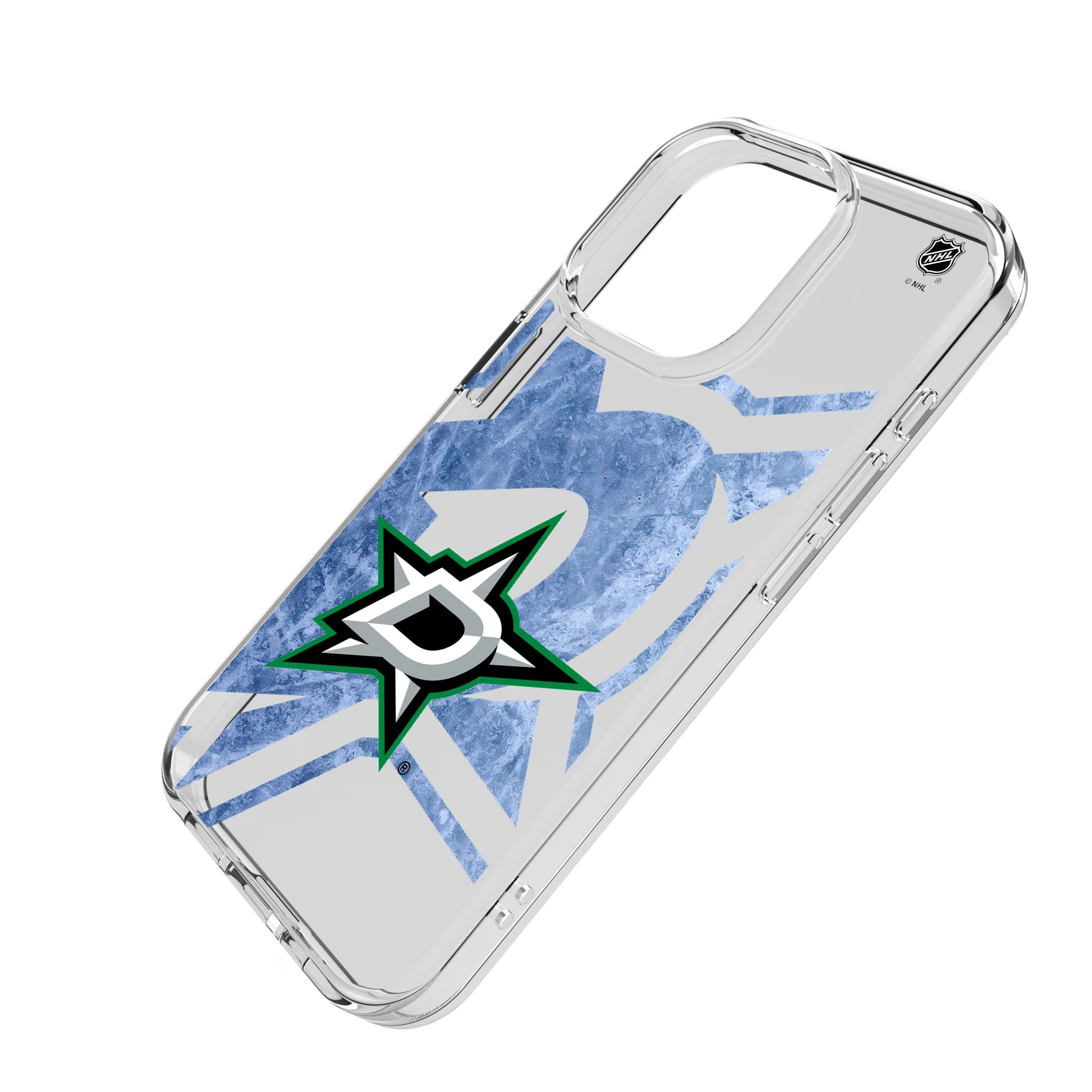 Dallas Stars Ice Tilt iPhone Clear Phone Case for Apple iPhone - Isometric View