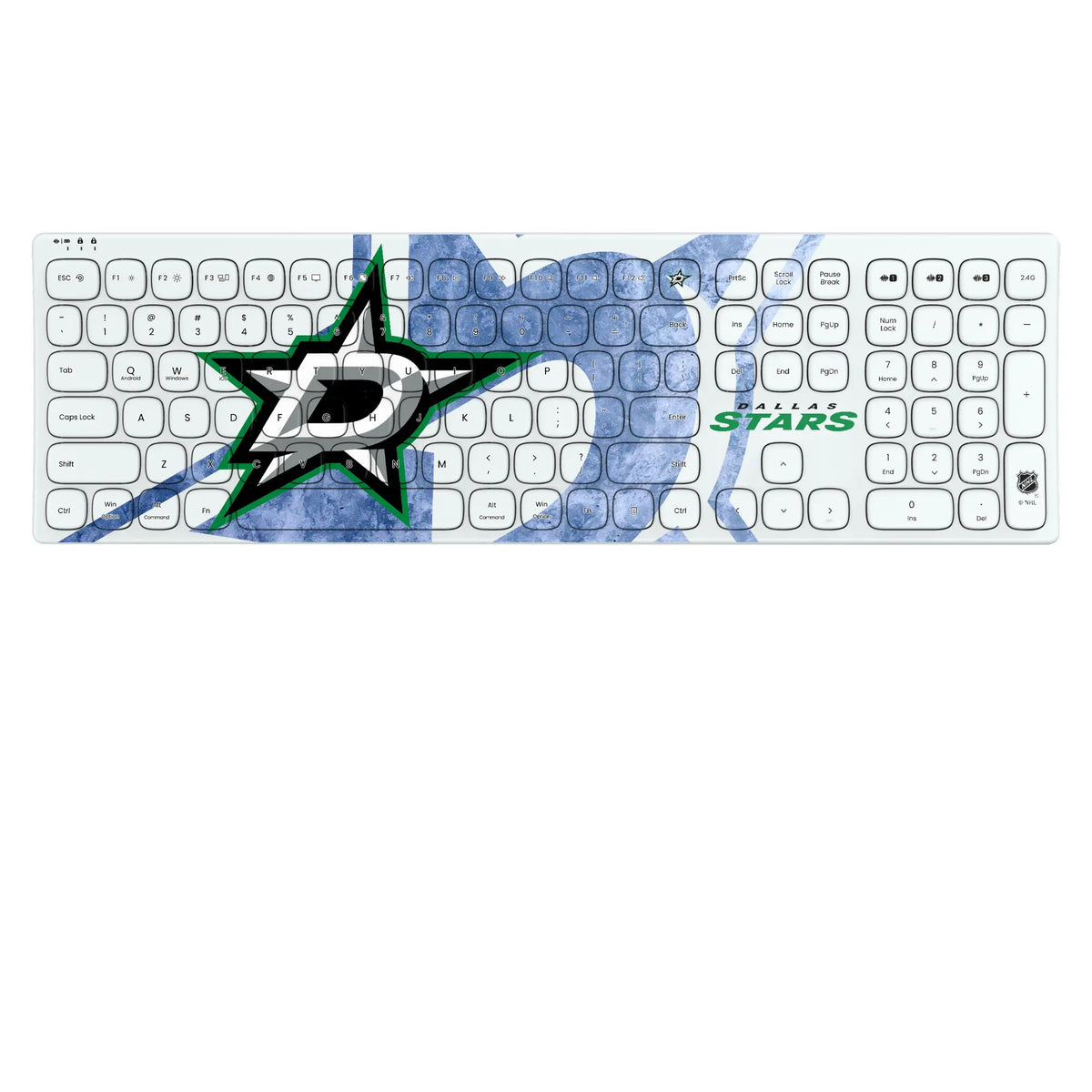 Dallas Stars Ice Tilt KKB605 Curved Wireless Keyboard
