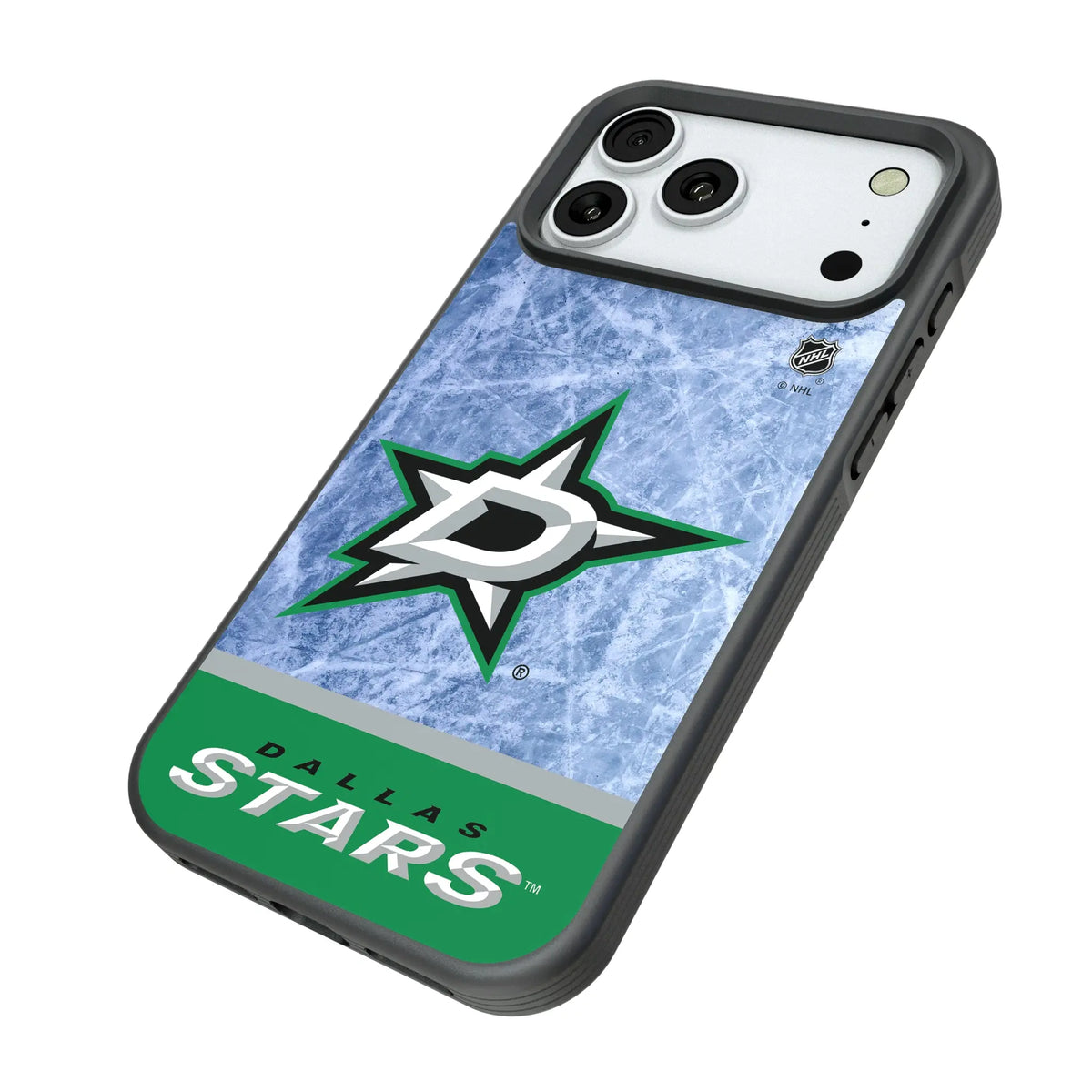 Dallas Stars Ice Wordmark iPhone Bump Phone Case for Apple iPhone - Isometric View#Device_iPhone 18 Pro Max
