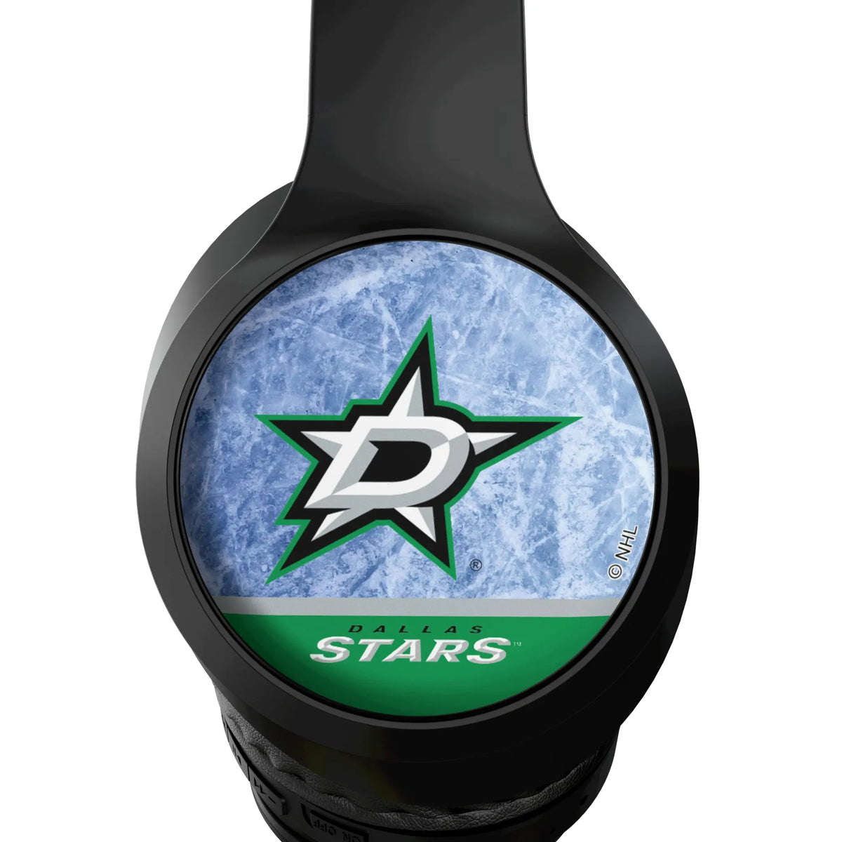 Dallas Stars Ice Wordmark Wireless Over-Ear Headphones With Case - Detail