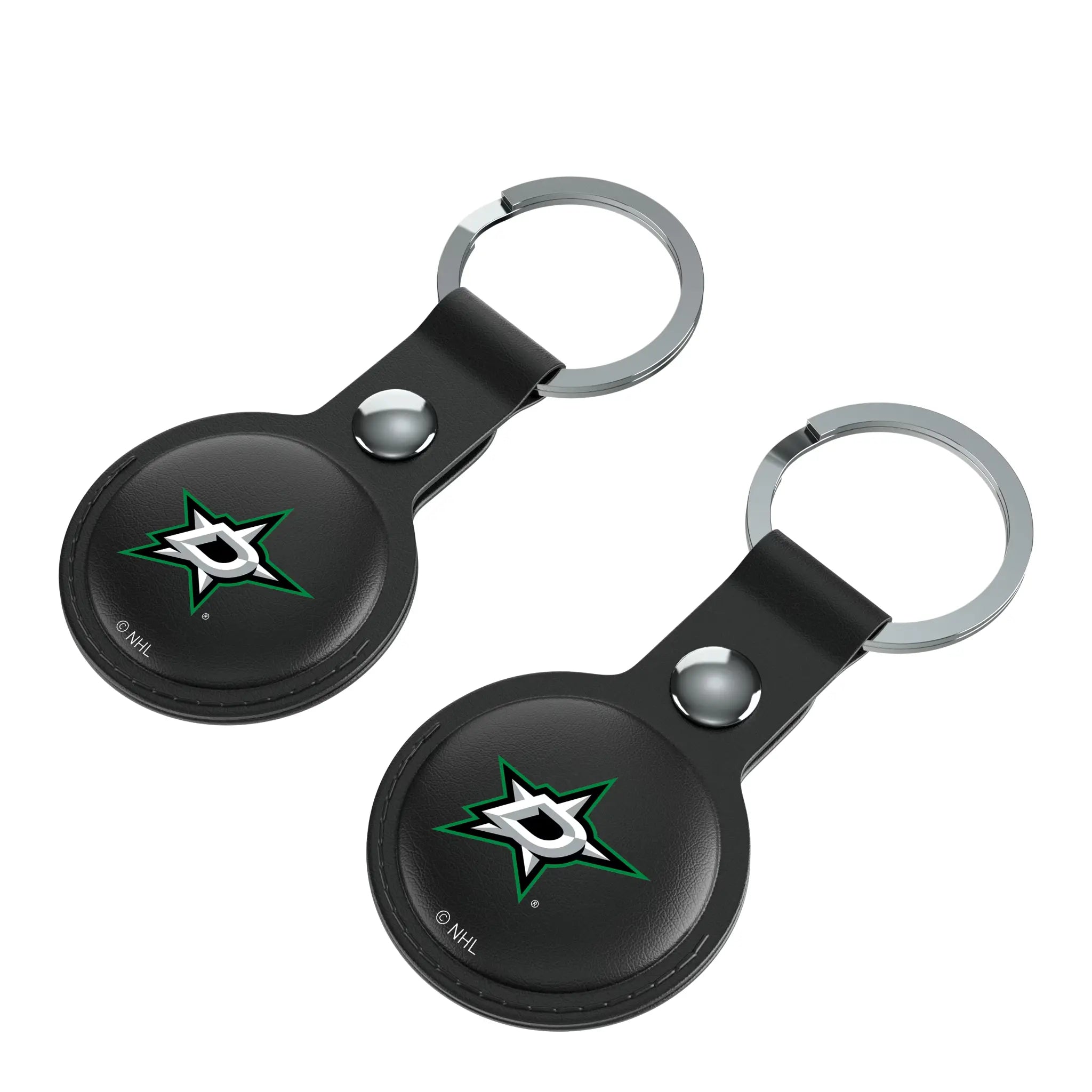 Dallas Stars Insignia AirTag Black Airtag Holder 2-Pack - Isometric View