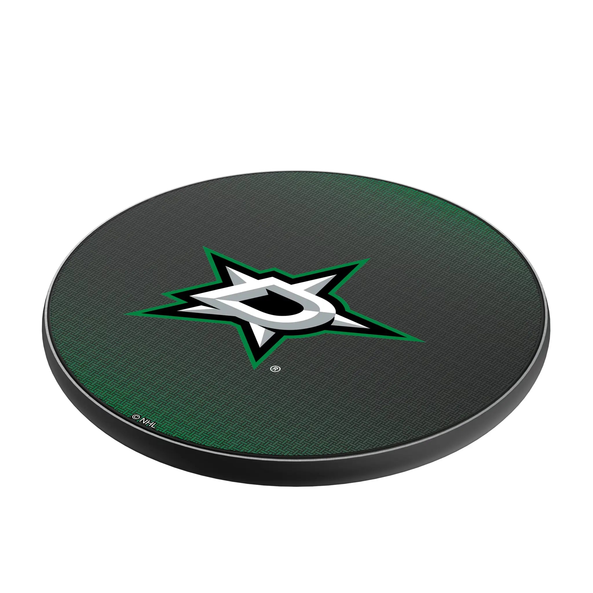 Dallas Stars Linen 15-Watt Wireless Charger - Isometric View