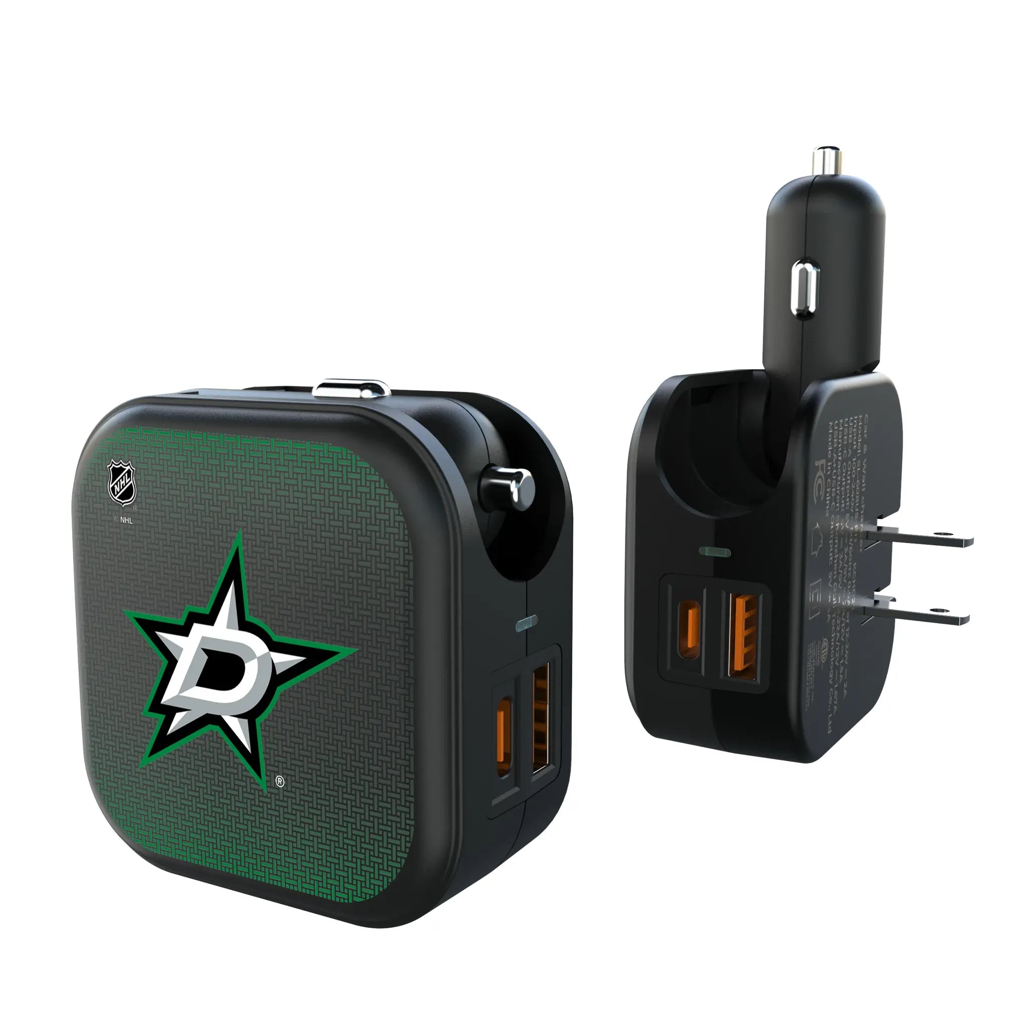 Dallas Stars Linen 2 in 1 USB A/C Charger