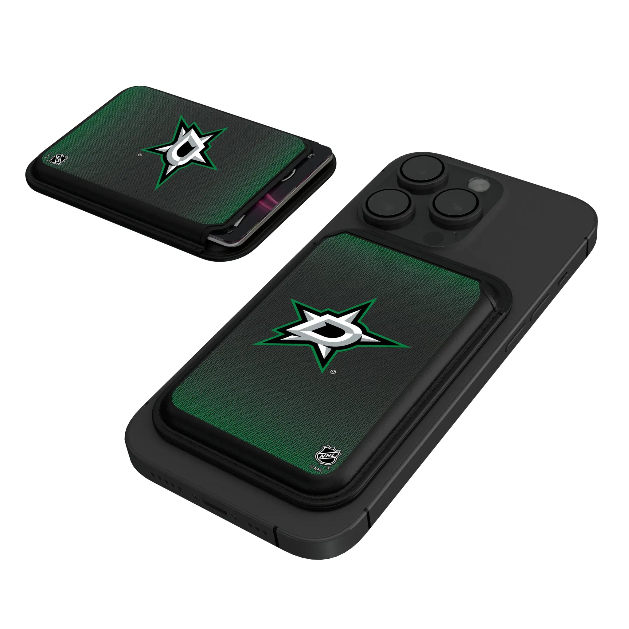 Dallas Stars Linen Black Magnetic Credit Card Wallet