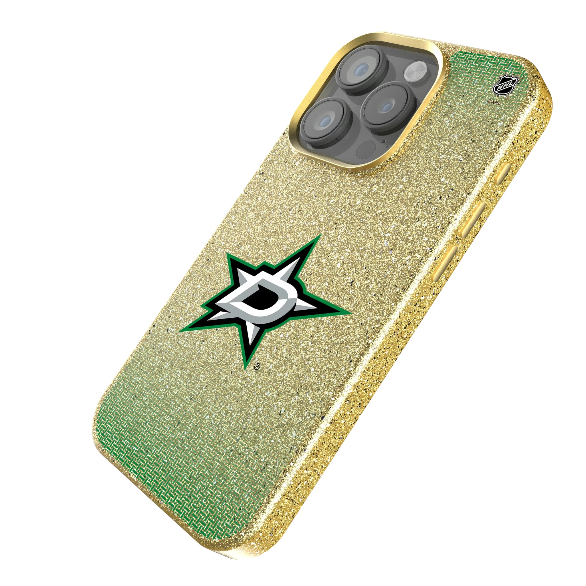 Dallas Stars Linen iPhone Bling Phone Case for Apple iPhone - Isometric View