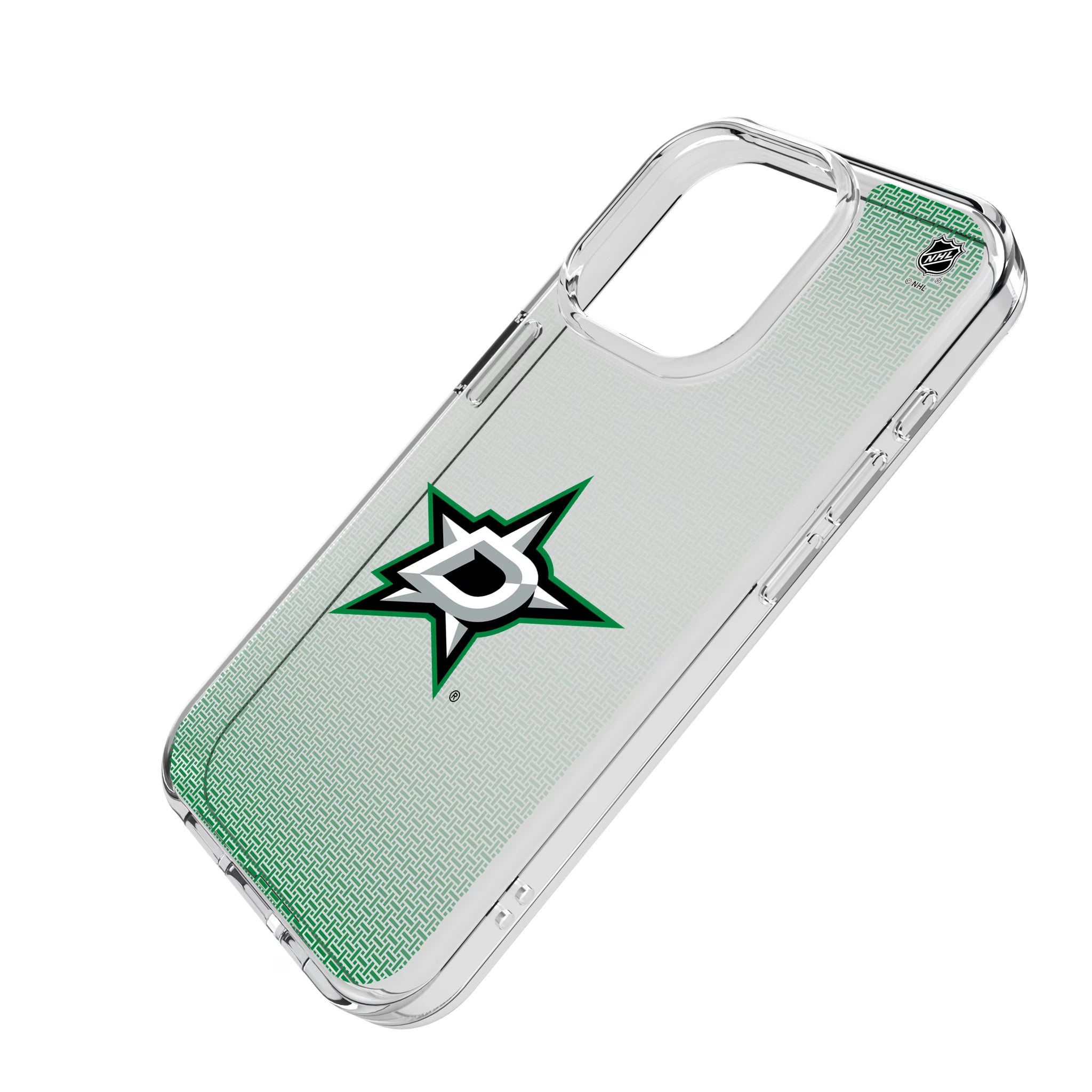 Dallas Stars Linen iPhone Clear Phone Case for Apple iPhone - Isometric View
