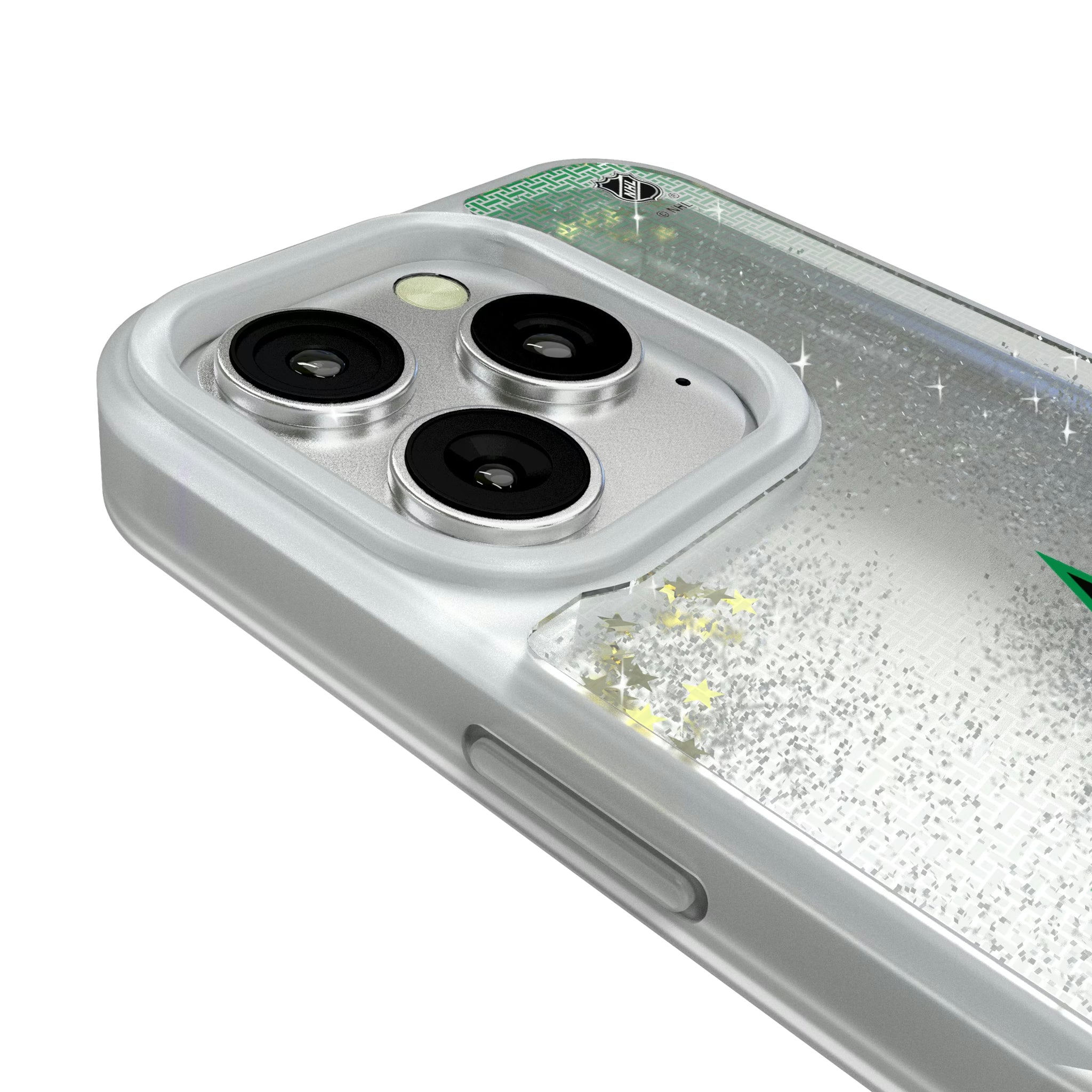 Dallas Stars Linen iPhone Glitter Phone Case for Apple iPhone - Detail#Device_iPhone 16 Pro