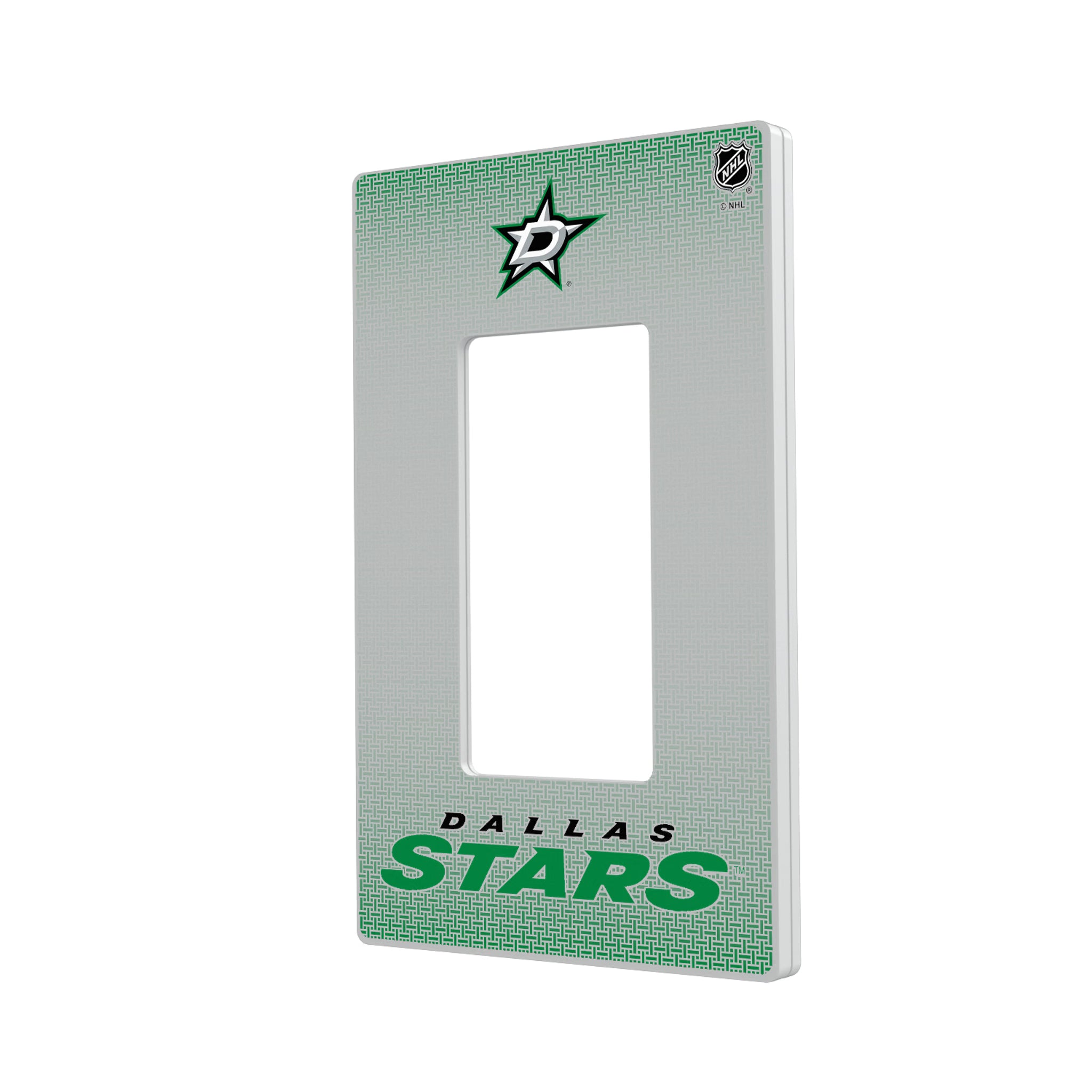 Dallas Stars Linen Hidden-Screw Light Switch Plate#Style_Single Rocker