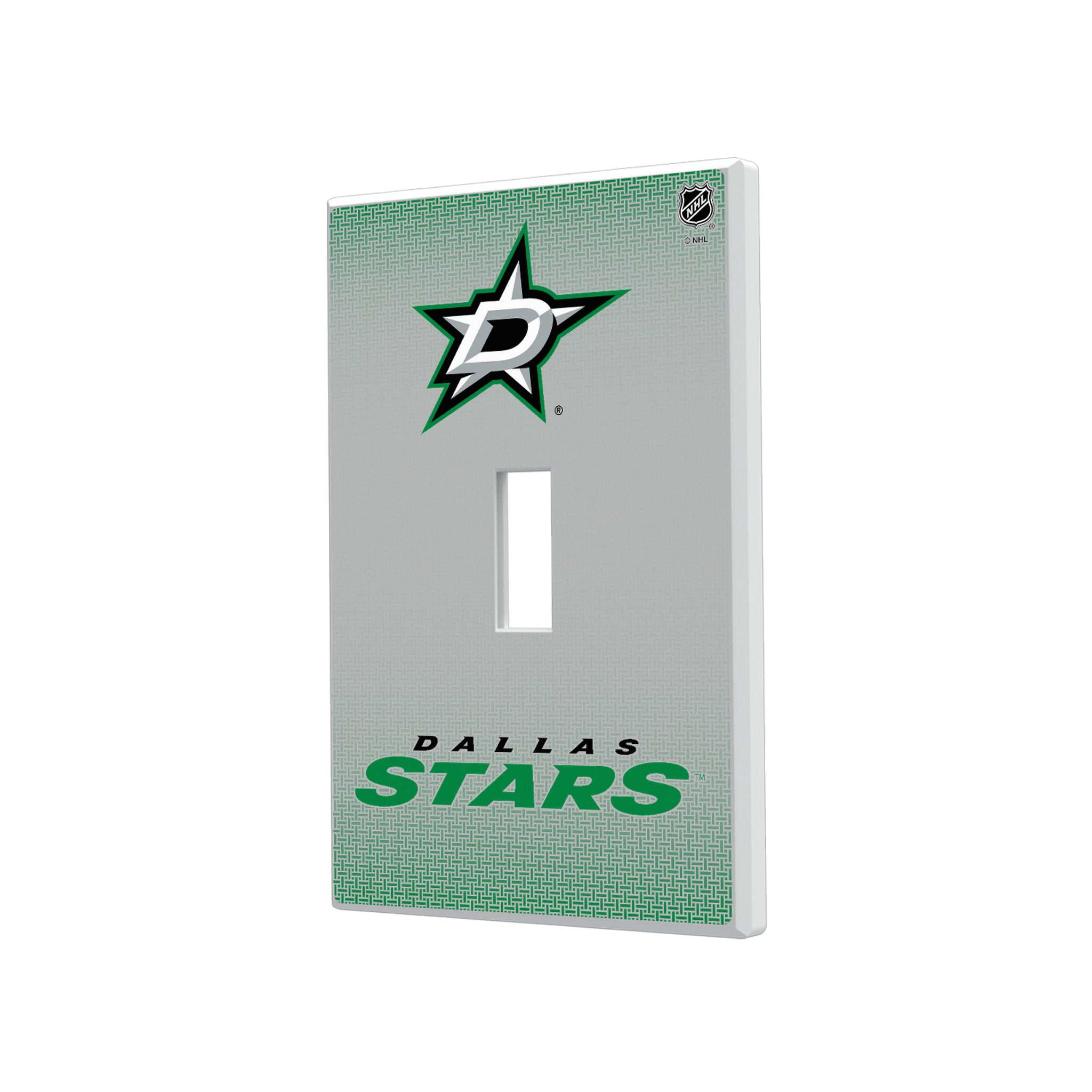 Dallas Stars Linen Hidden-Screw Light Switch Plate#Style_Single Toggle