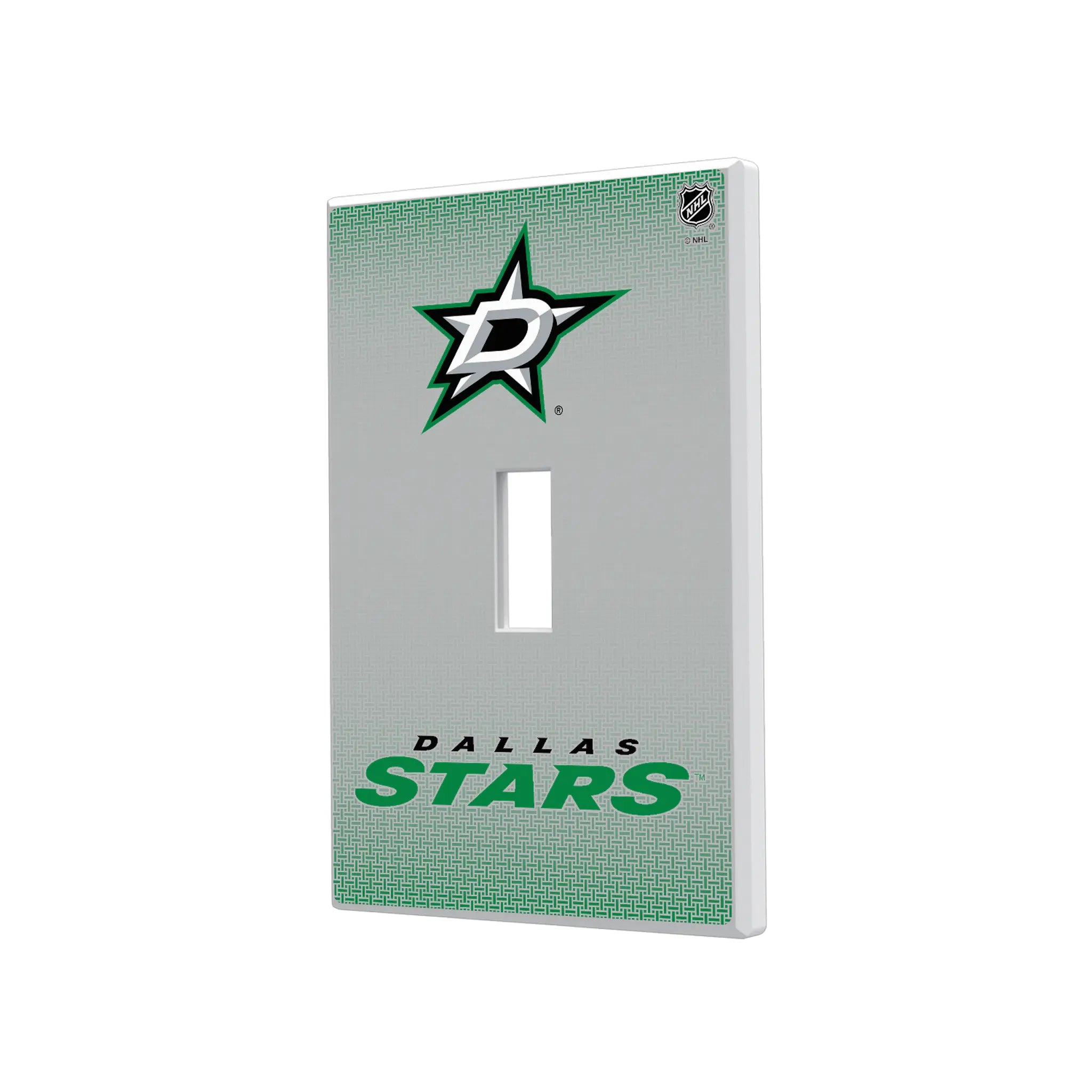 Dallas Stars Linen Hidden-Screw Light Switch Plate#Style_Single Toggle