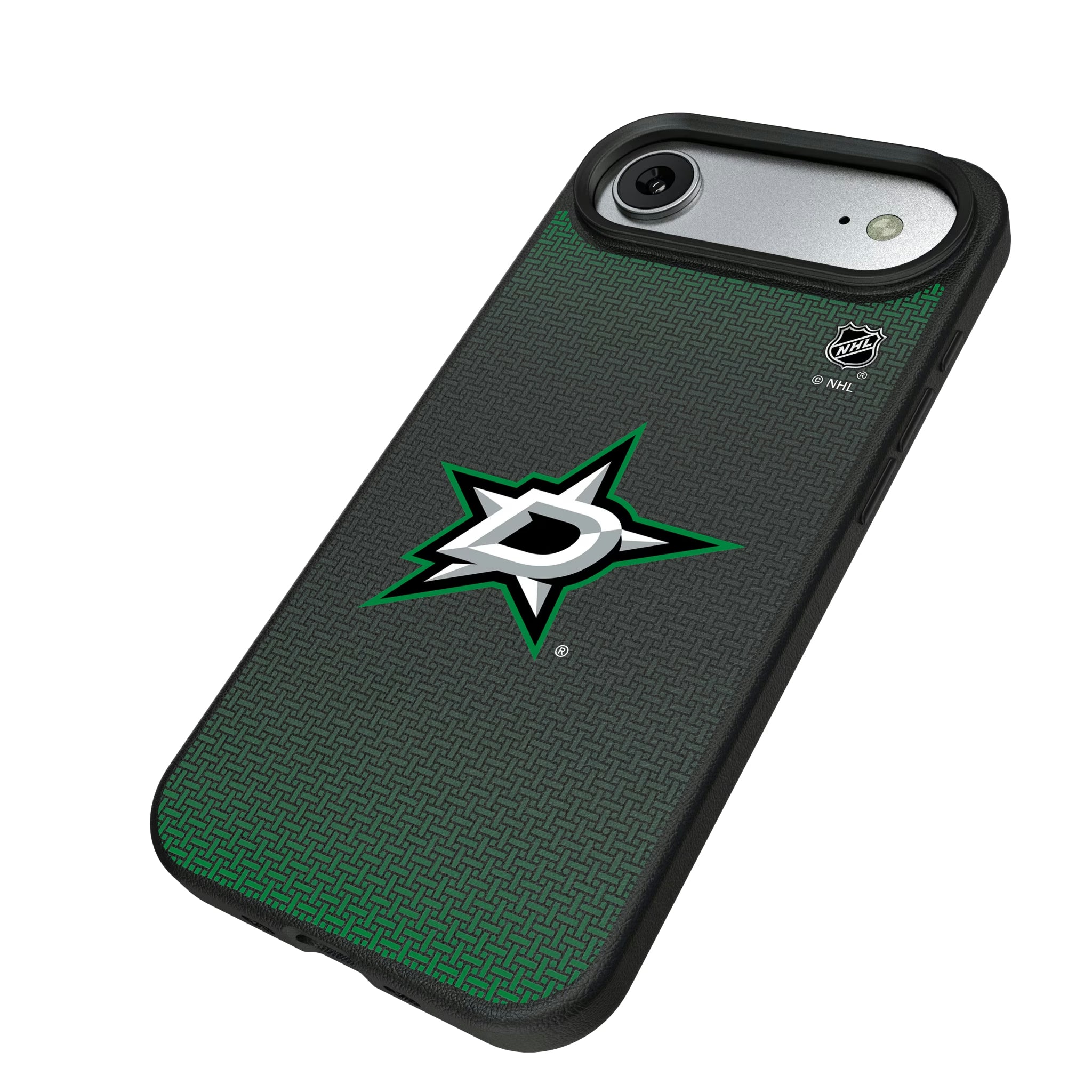 Dallas Stars Linen iPhone MagSafe Compatible Phone Case for Apple iPhone - Isometric View#Device_iPhone Air