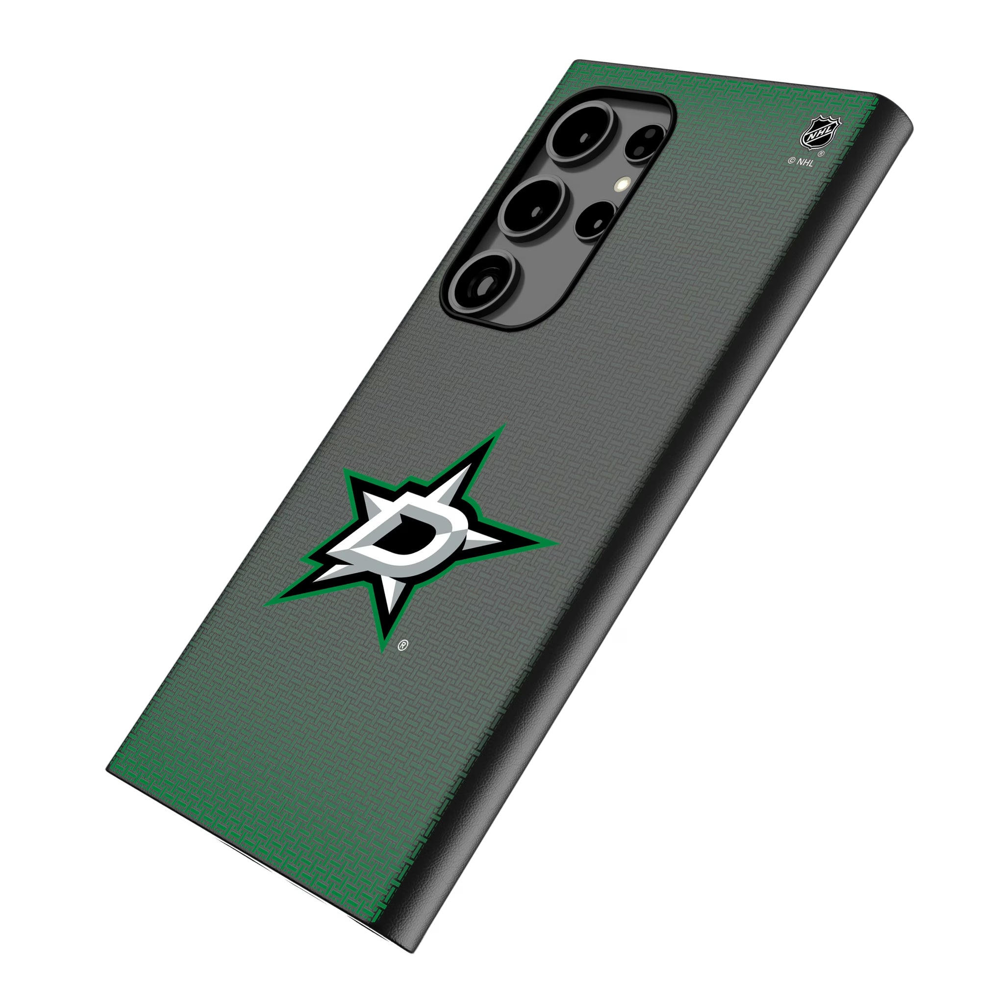 Dallas Stars Linen Galaxy MagSafe Compatible Phone Case for Samsung Galaxy - Isometric View