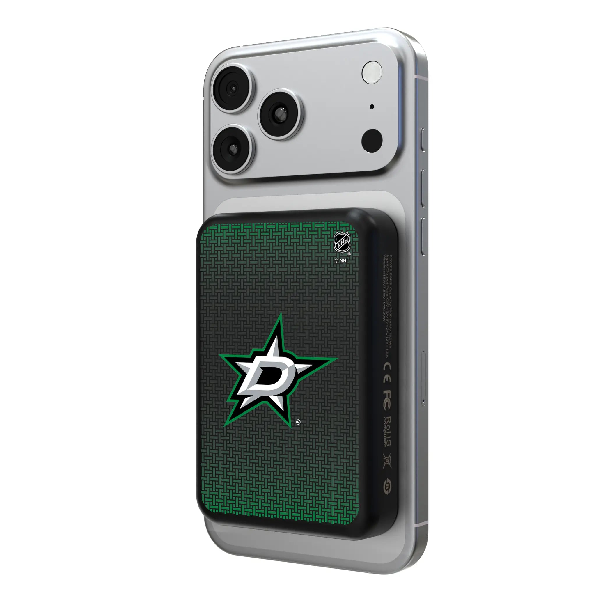 Dallas Stars Linen Wireless Mag Power Bank