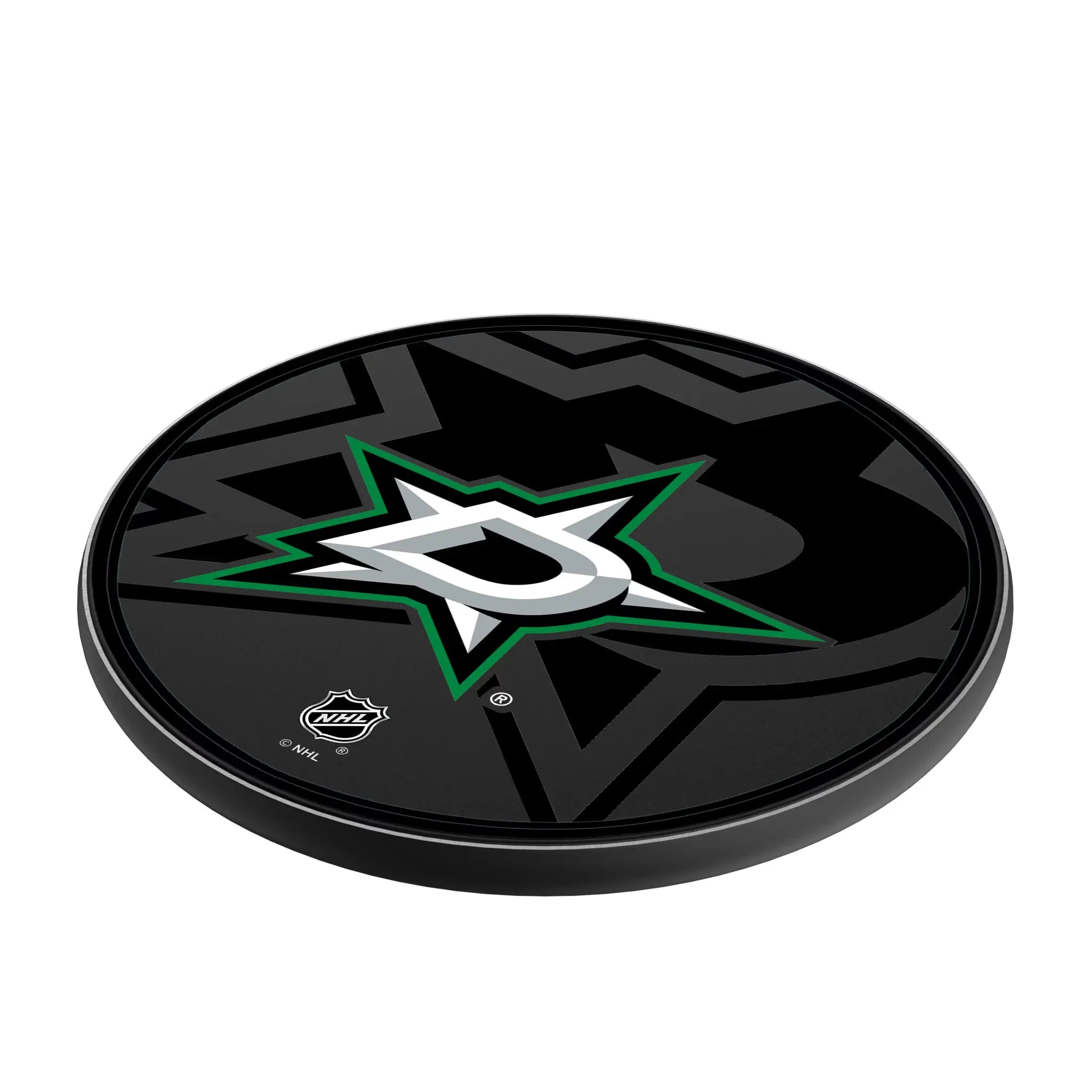 Dallas Stars Monocolor Tilt 15-Watt Wireless Charger - Isometric View