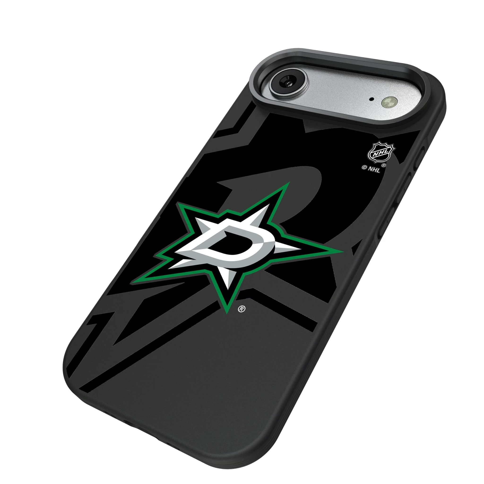 Dallas Stars Monocolor Tilt iPhone Bump Phone Case for Apple iPhone - Isometric View#Device_iPhone Air