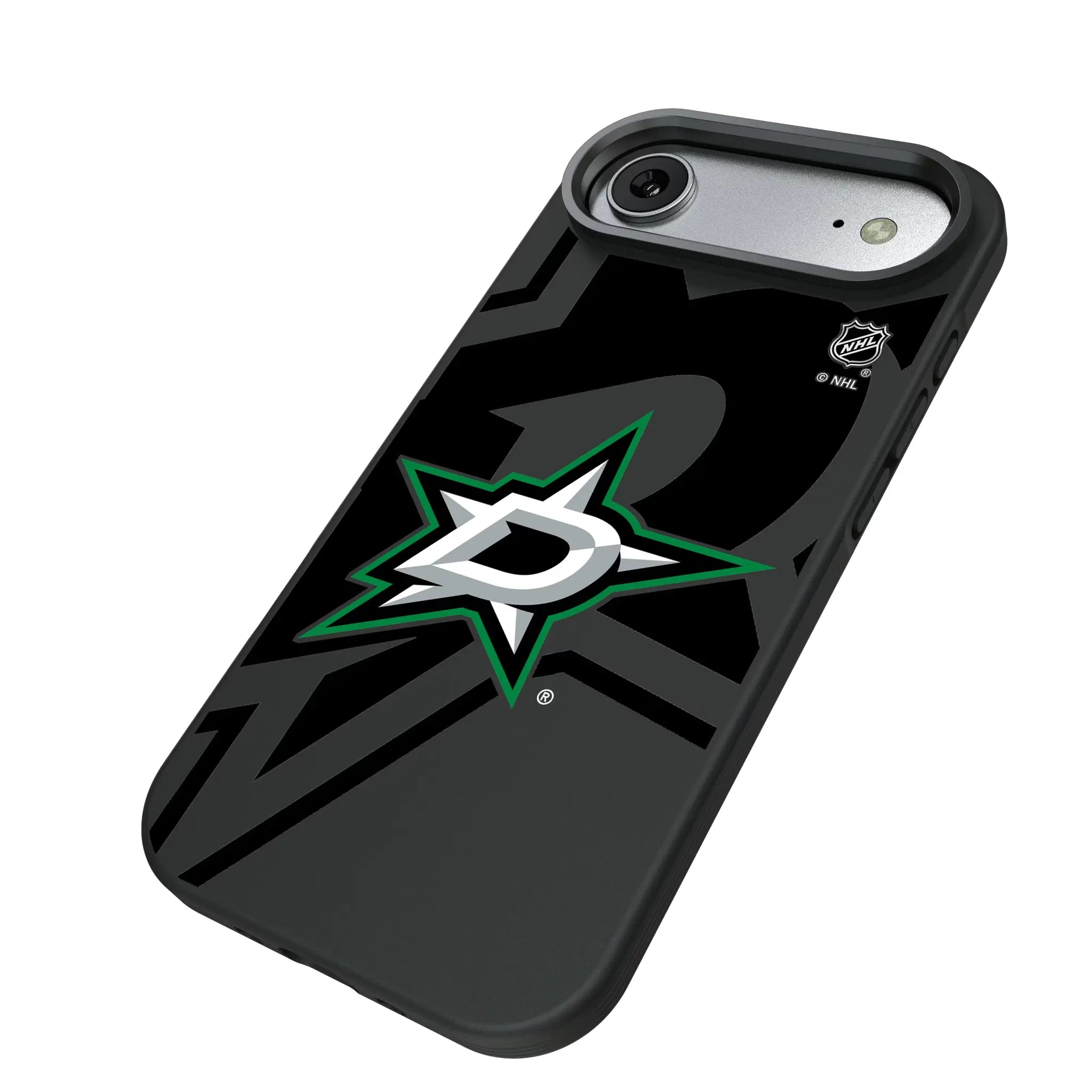 Dallas Stars Monocolor Tilt iPhone Bump Phone Case for Apple iPhone - Isometric View#Device_iPhone Air