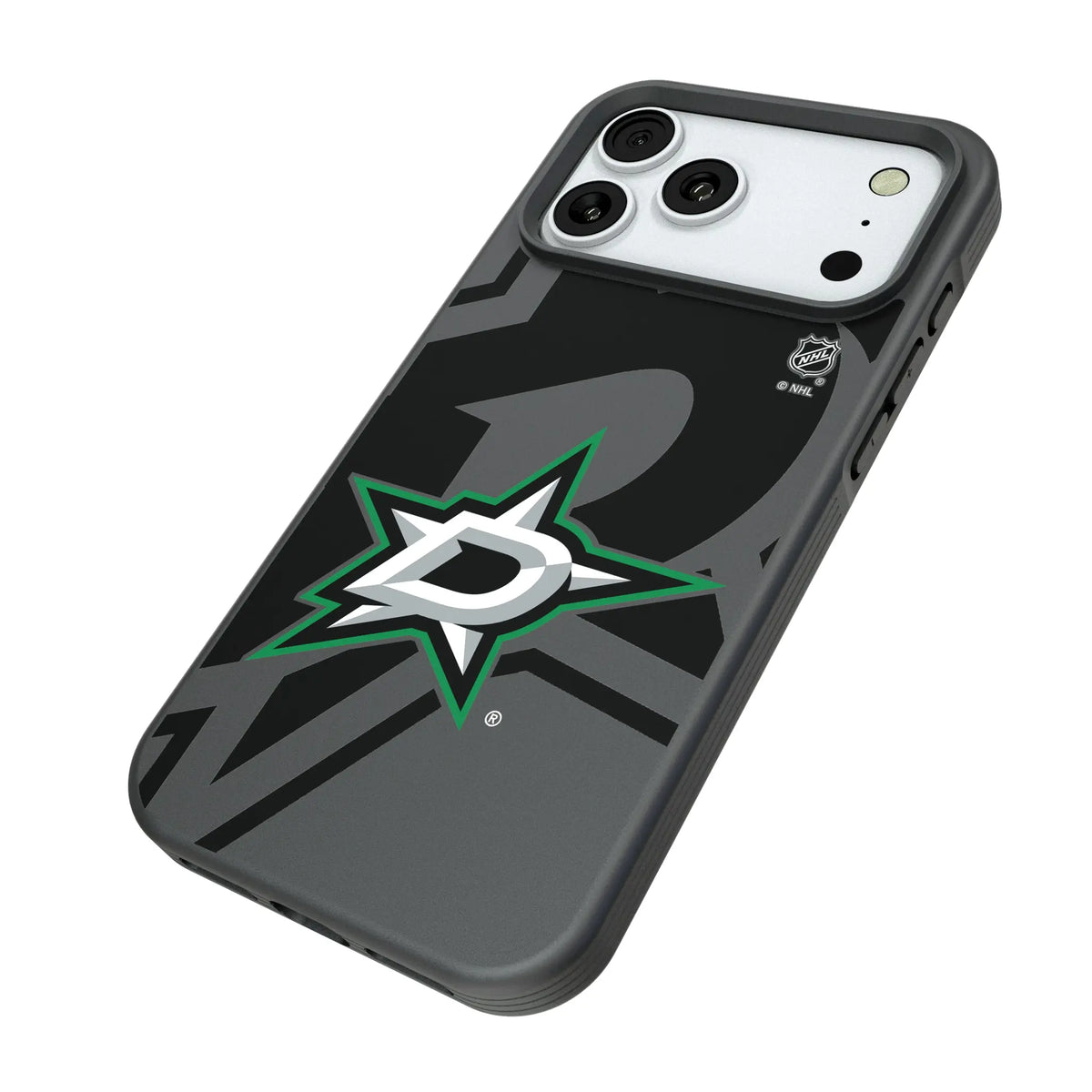 Dallas Stars Monocolor Tilt iPhone Bump Phone Case for Apple iPhone - Isometric View#Device_iPhone 18 Pro Max