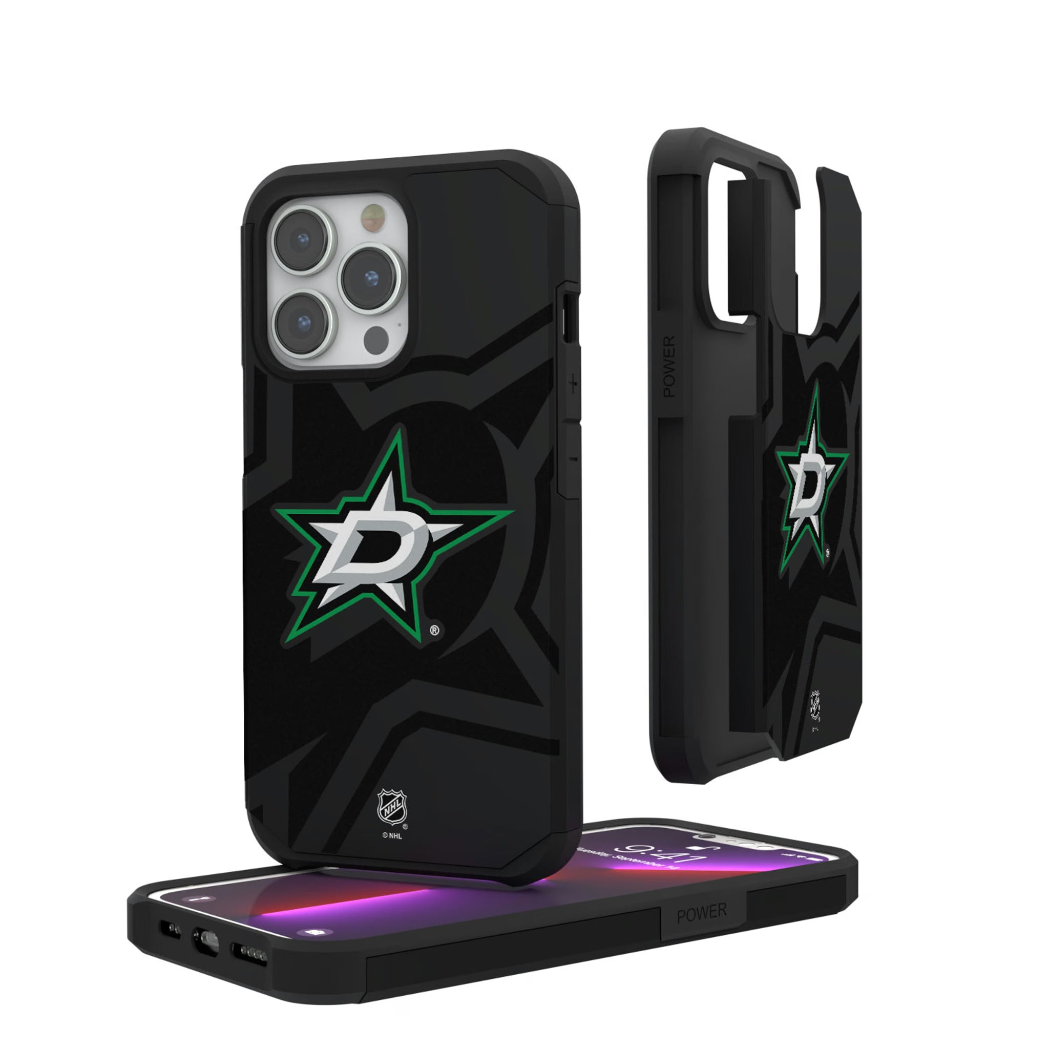 Dallas Stars Monocolor Tilt iPhone Rugged Phone Case for Apple iPhone