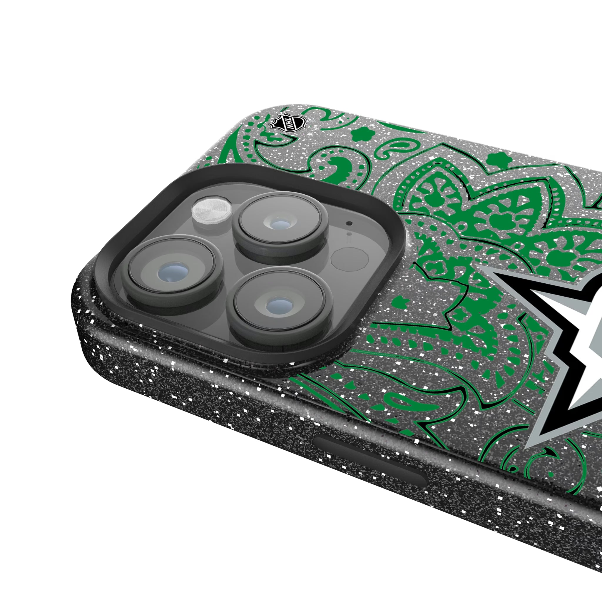 Dallas Stars Paisley iPhone Bling Phone Case for Apple iPhone - Detail