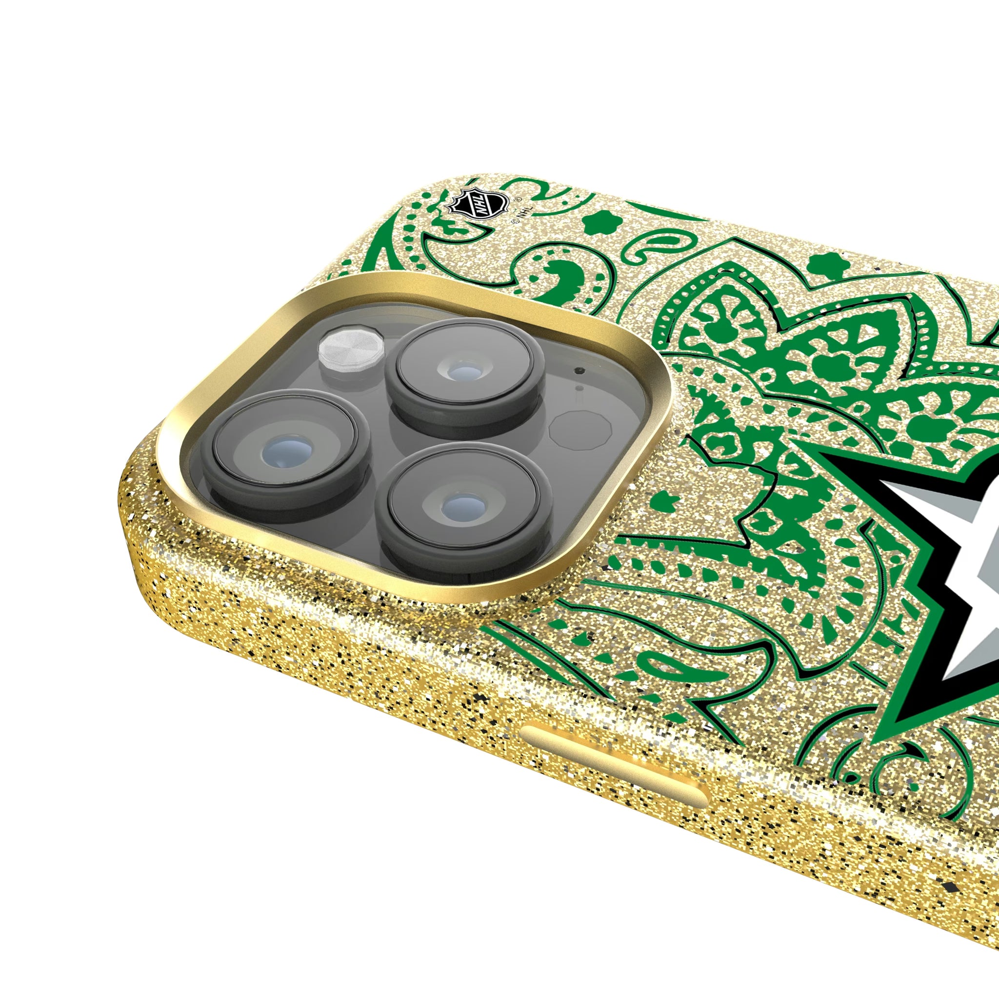 Dallas Stars Paisley iPhone Bling Phone Case for Apple iPhone - Detail