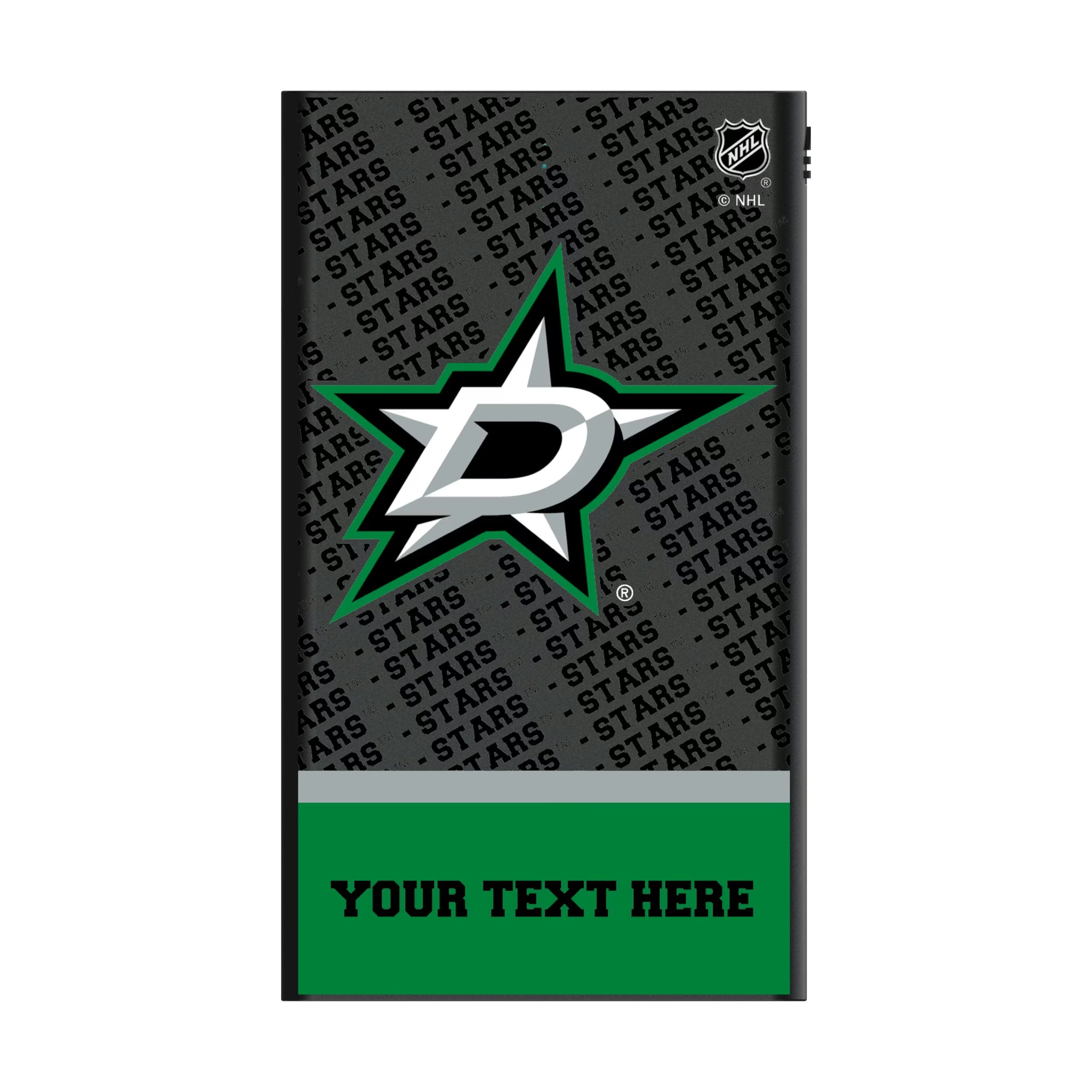 Dallas Stars Personalized EndZone Plus 5000mAh Flat Powerbank