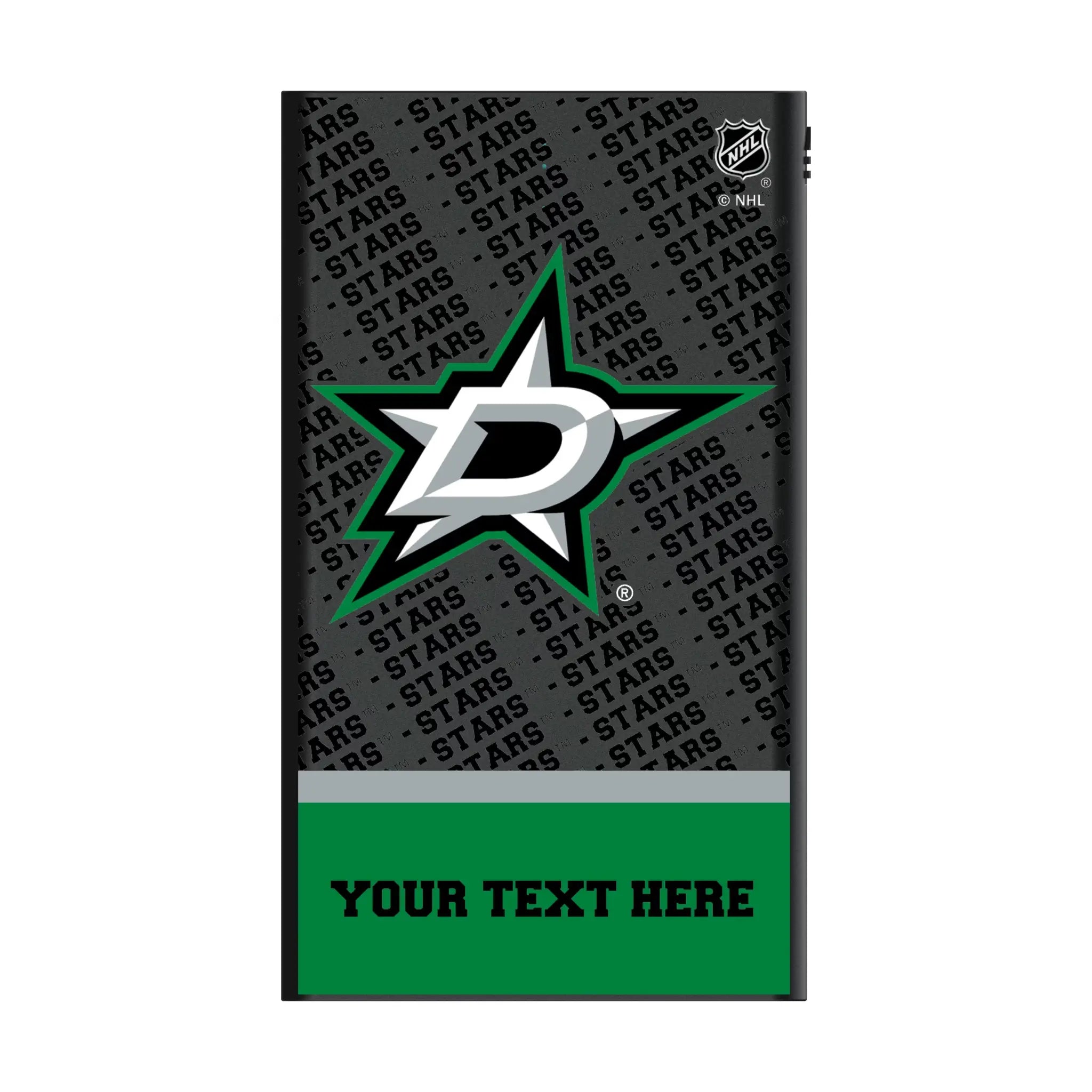 Dallas Stars Personalized EndZone Plus 5000mAh Flat Power Bank