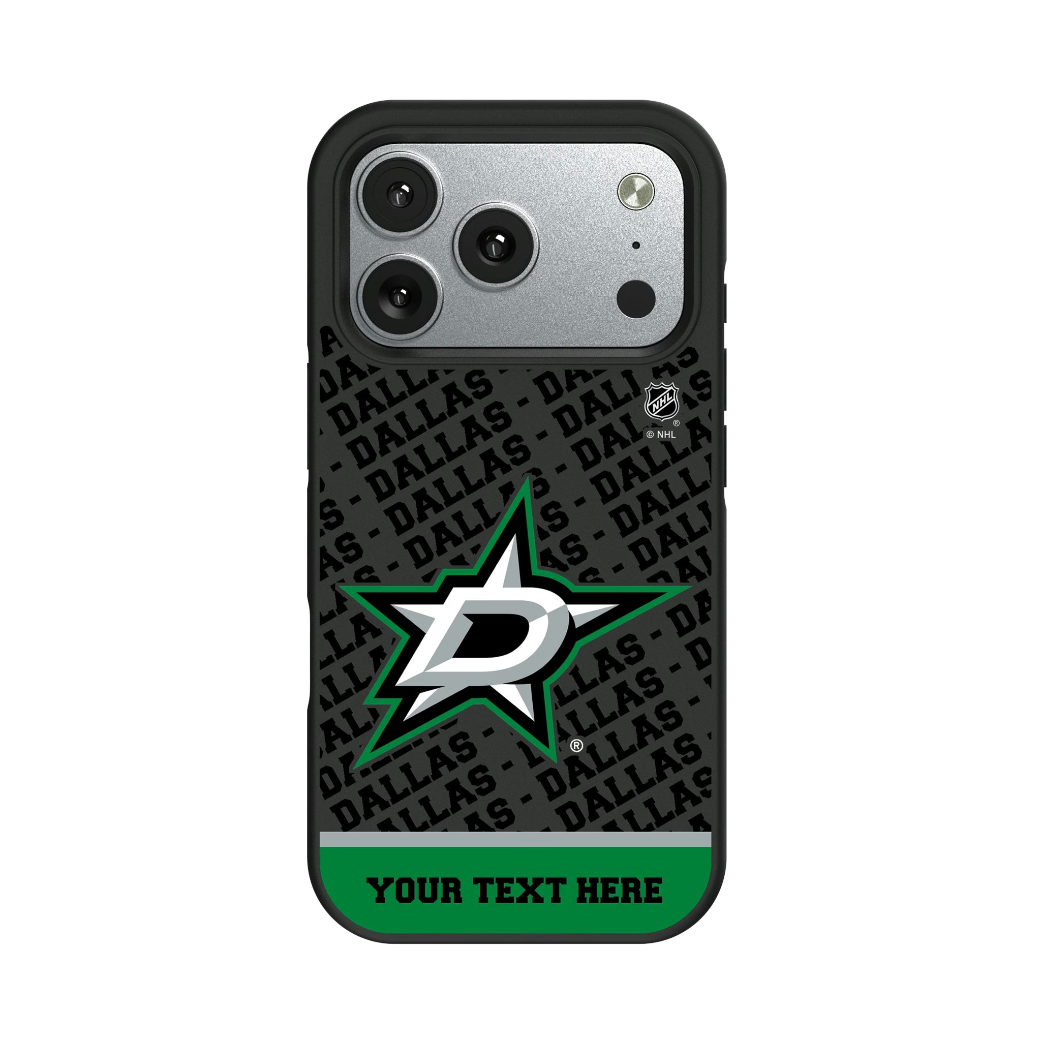 Dallas Stars Personalized EndZone Plus iPhone Bump Phone Case for Apple iPhone#Device_iPhone 17 Pro
