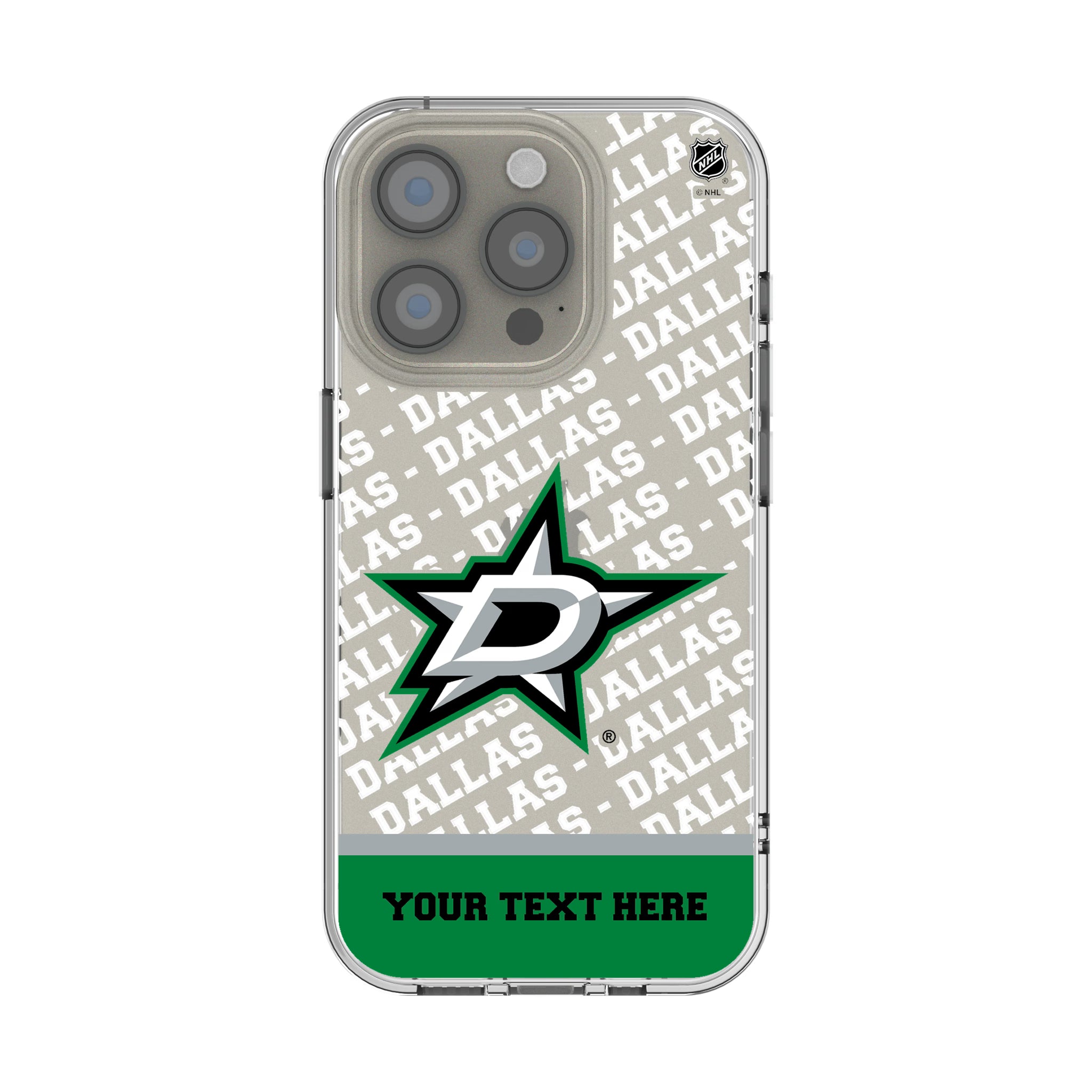 Dallas Stars Personalized EndZone Plus iPhone Clear Phone Case for Apple iPhone