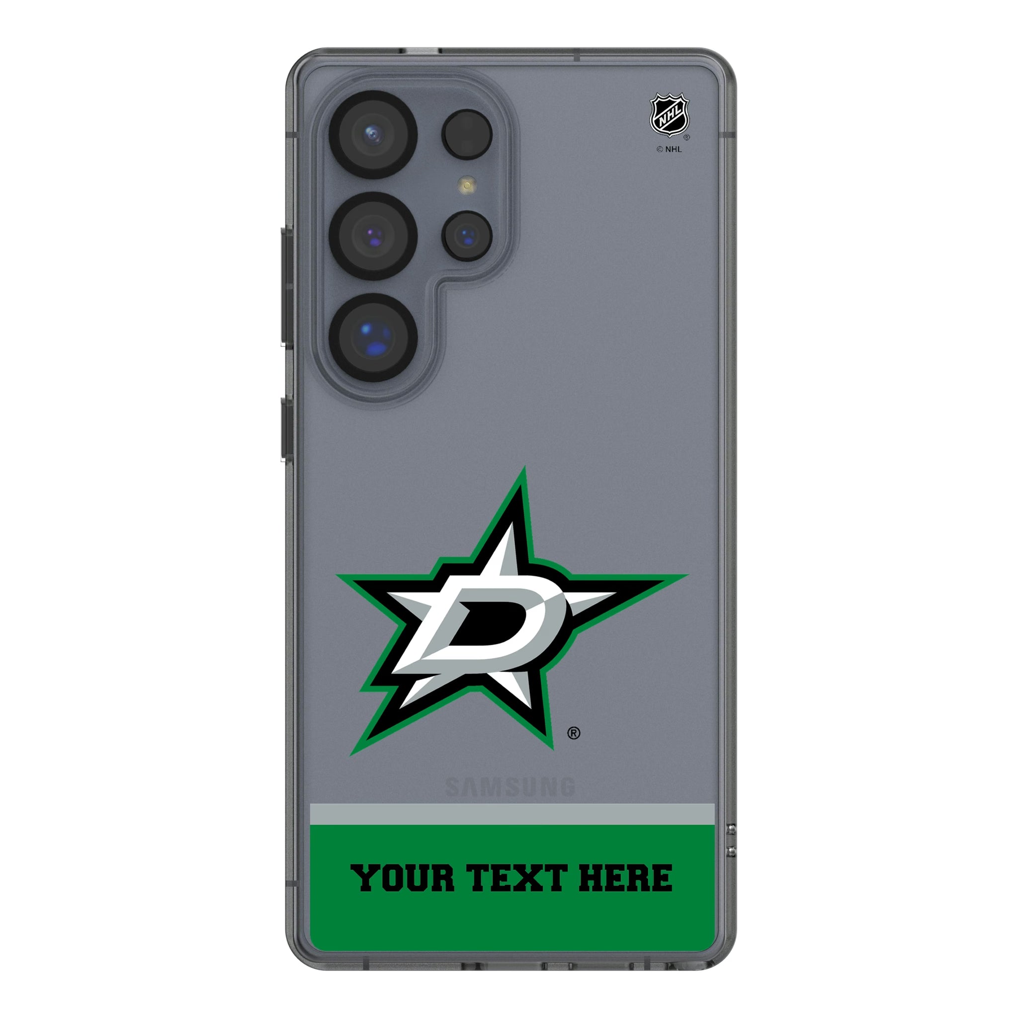 Dallas Stars Personalized EndZone Plus Galaxy Clear Phone Case for Samsung Galaxy