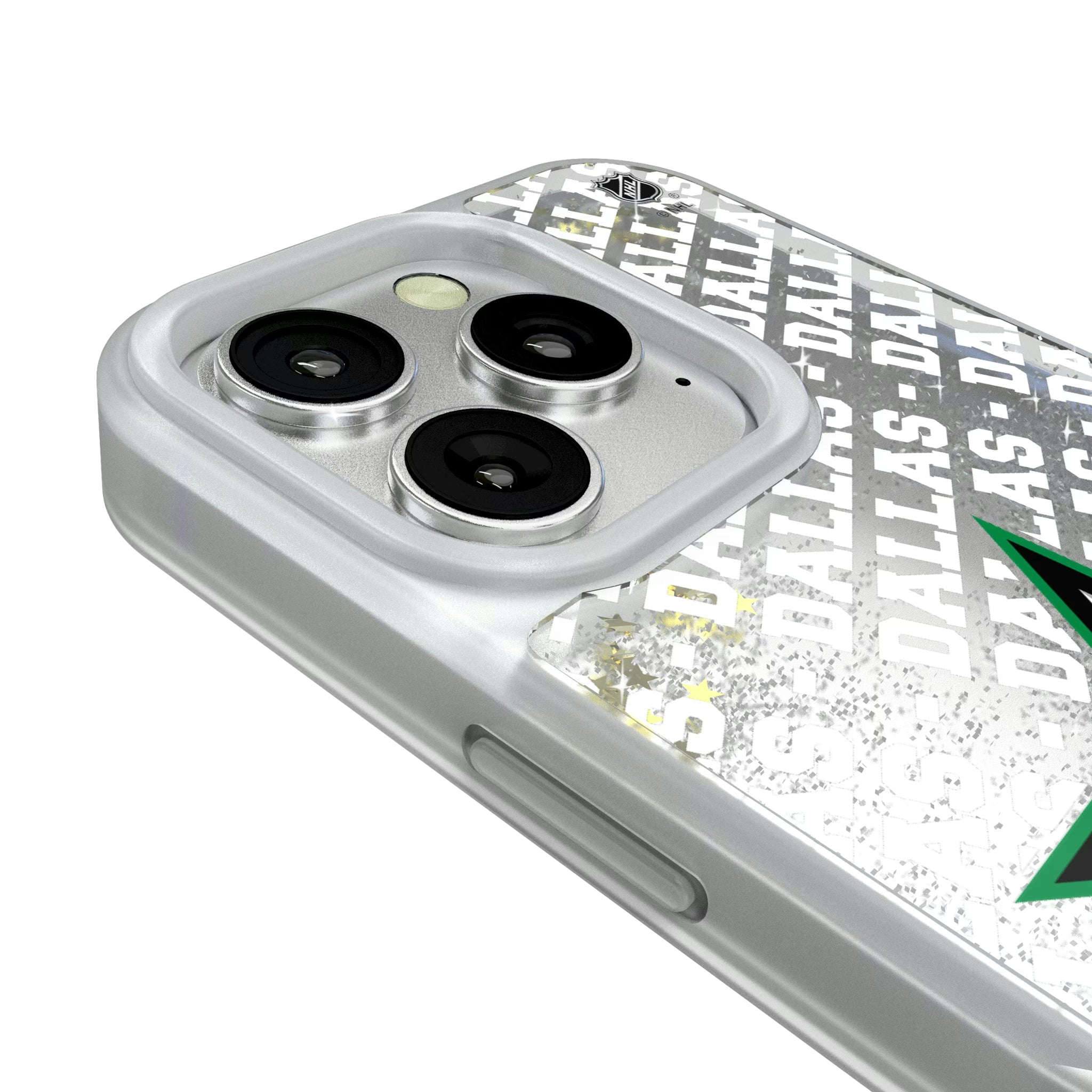 Dallas Stars Personalized EndZone Plus iPhone Glitter Phone Case for Apple iPhone - Detail#Device_iPhone 16 Pro
