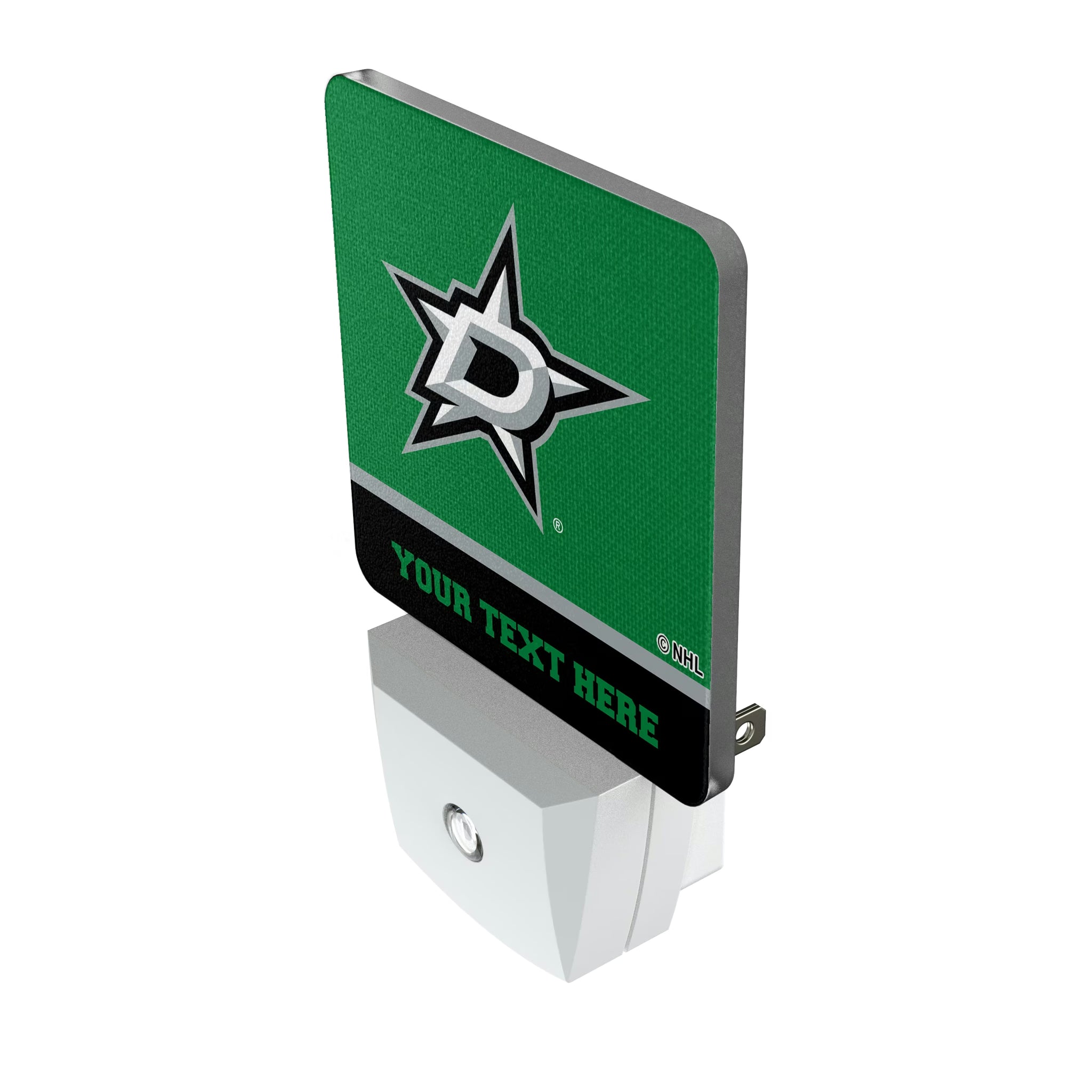 Dallas Stars Personalized Endzone Solid Night Light 2-Pack - Isometric View