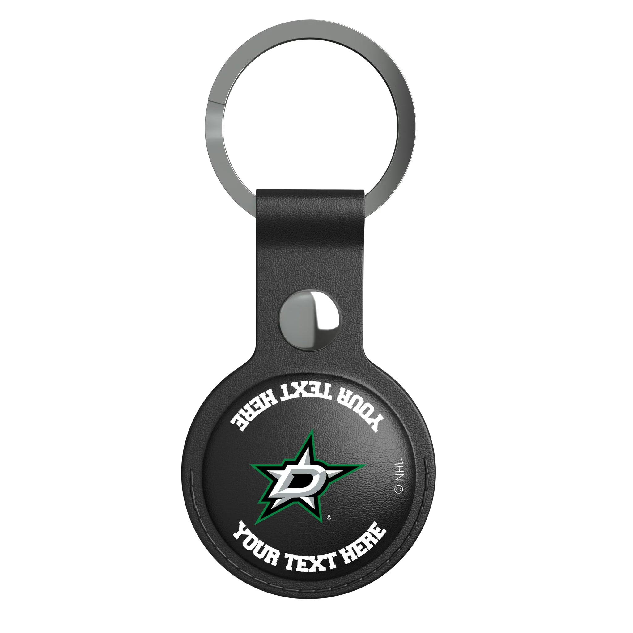 Dallas Stars Personalized Insignia AirTag Black Airtag Holder