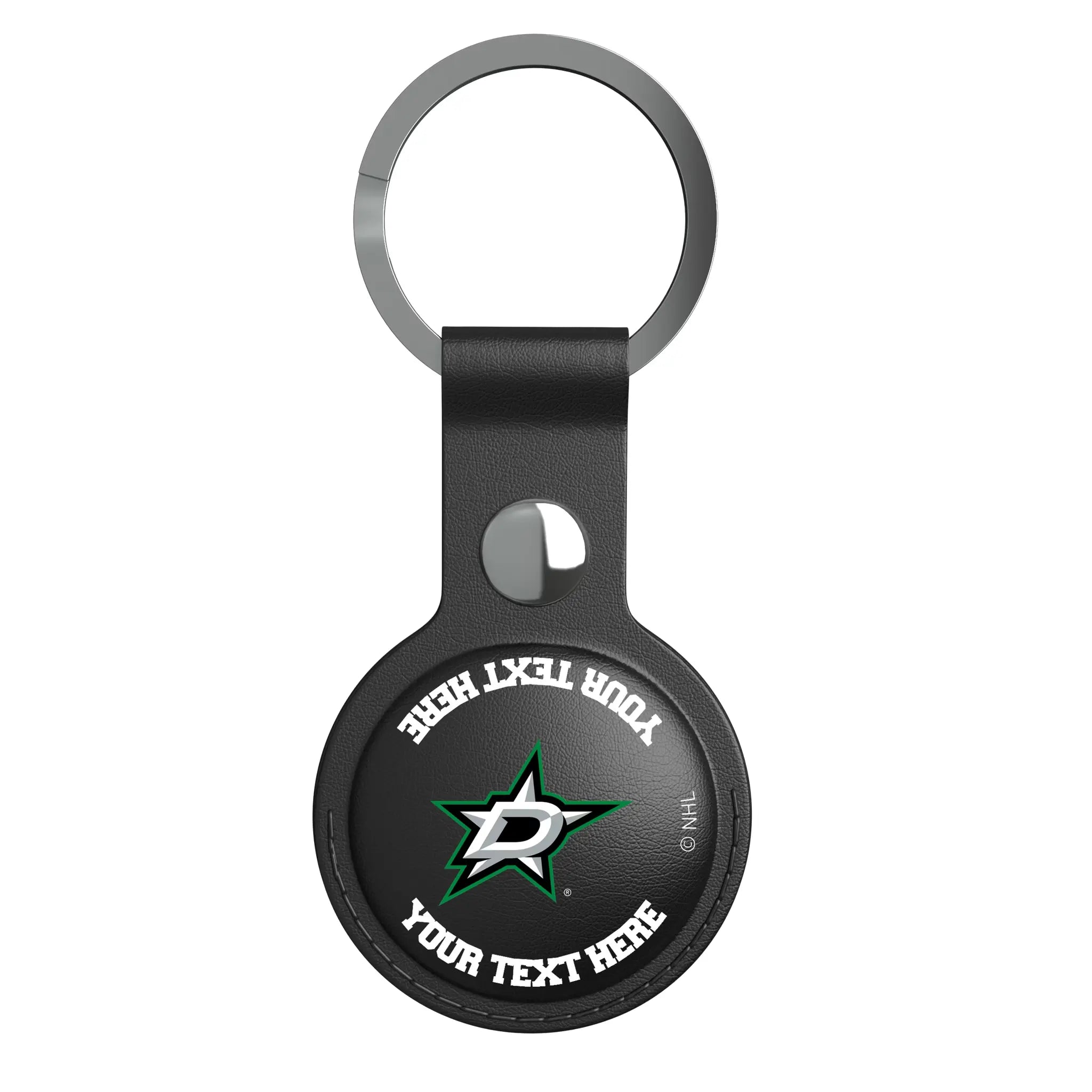 Dallas Stars Personalized Insignia AirTag Black Airtag Holder