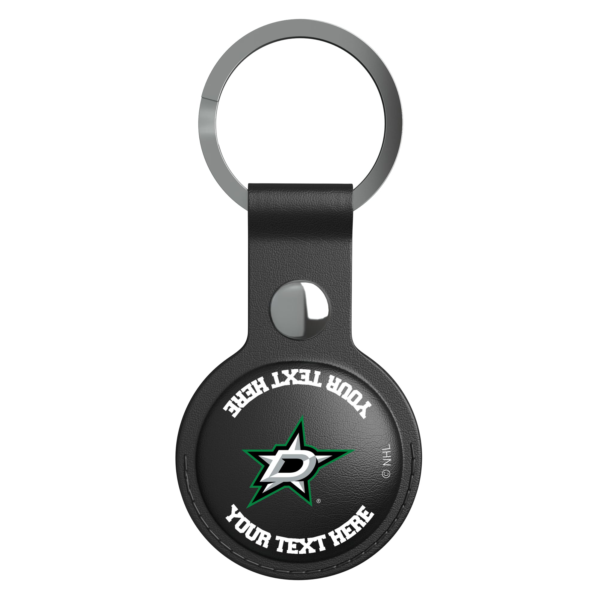 Dallas Stars Personalized Insignia AirTag Black Airtag Holder