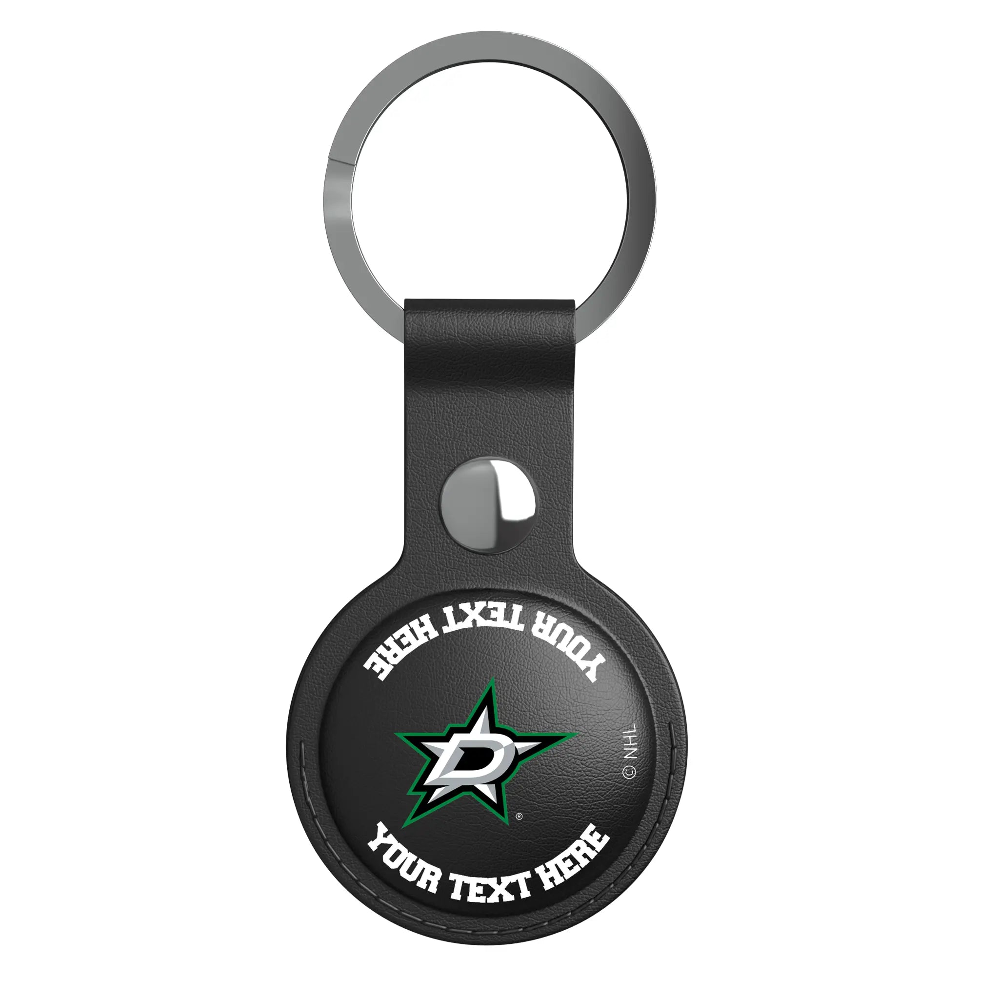 Dallas Stars Personalized Insignia AirTag Black Airtag Holder