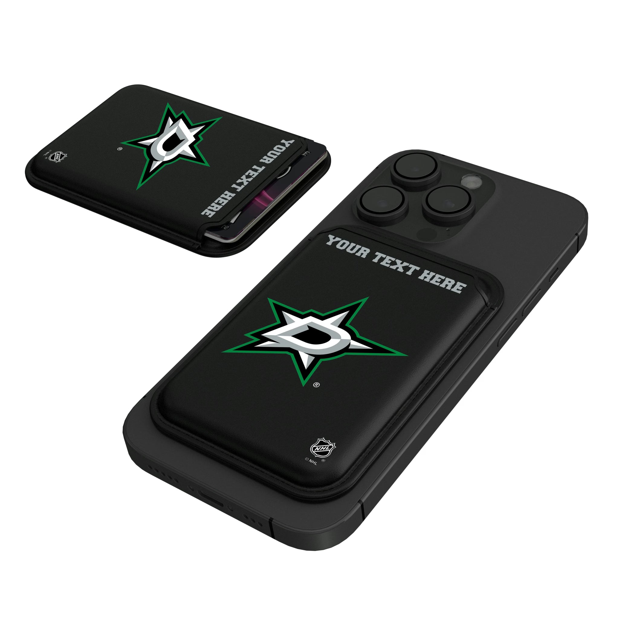 Dallas Stars Personalized Insignia Black Magnetic Credit Card Wallet
