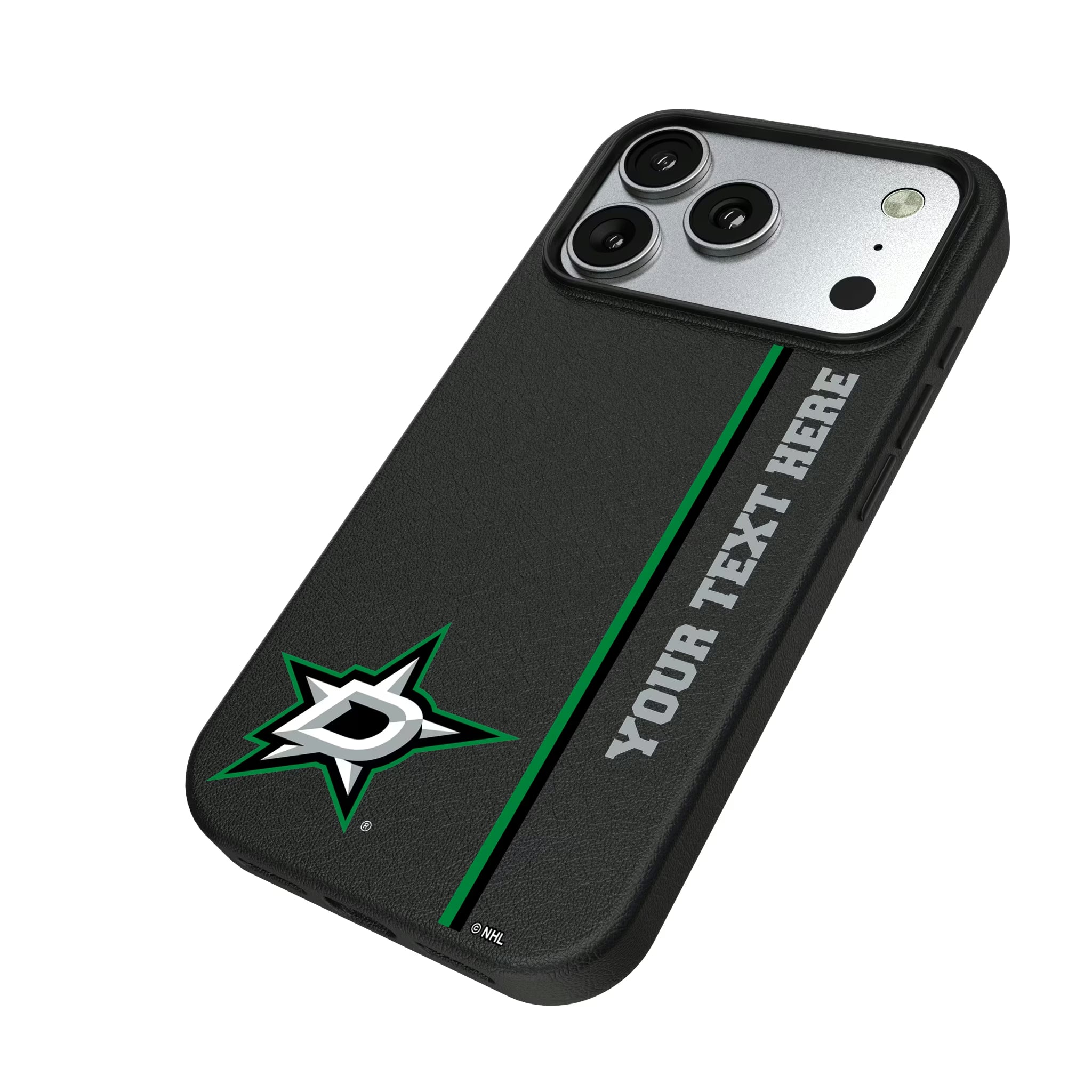 Dallas Stars Personalized Sidebard iPhone MagSafe Compatible Phone Case for Apple iPhone - Isometric View#Device_iPhone 17 Pro