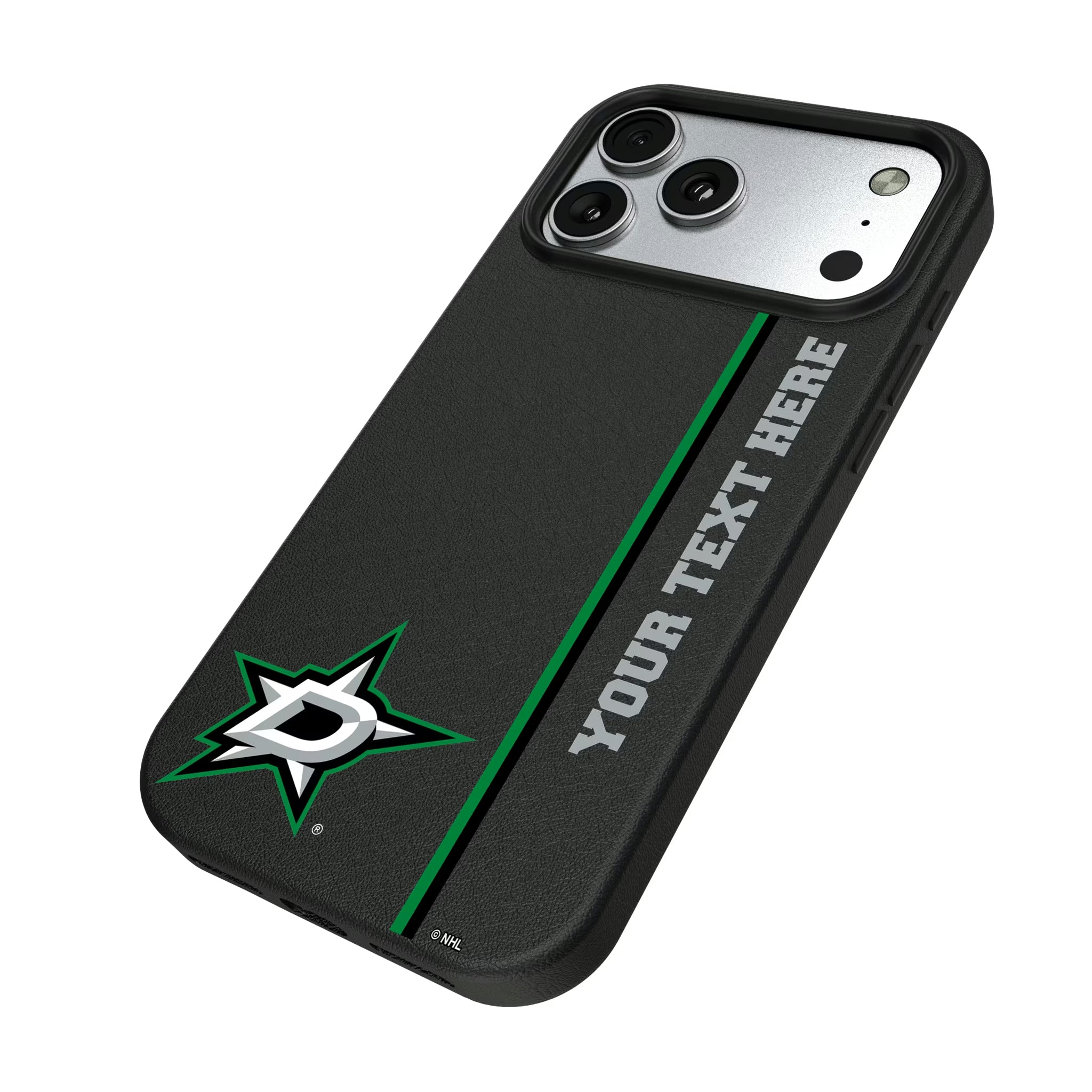 Dallas Stars Personalized Sidebard iPhone MagSafe Compatible Phone Case for Apple iPhone - Isometric View#Device_iPhone 17 Pro Max