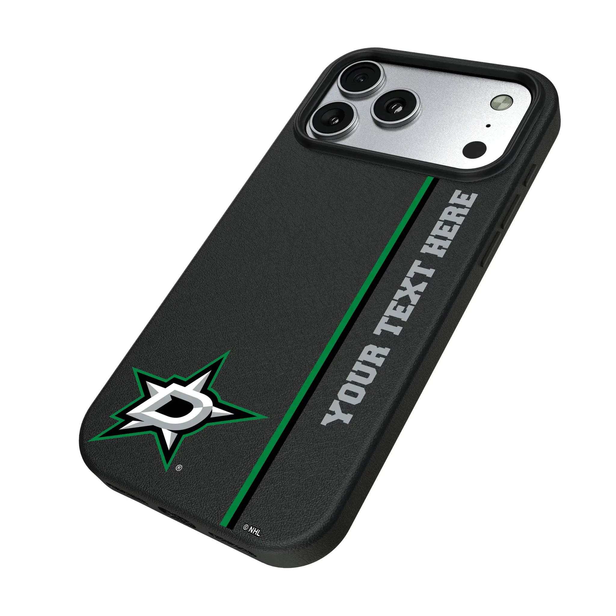 Dallas Stars Personalized Sidebard iPhone MagSafe Compatible Phone Case for Apple iPhone - Isometric View#Device_iPhone 17 Pro Max