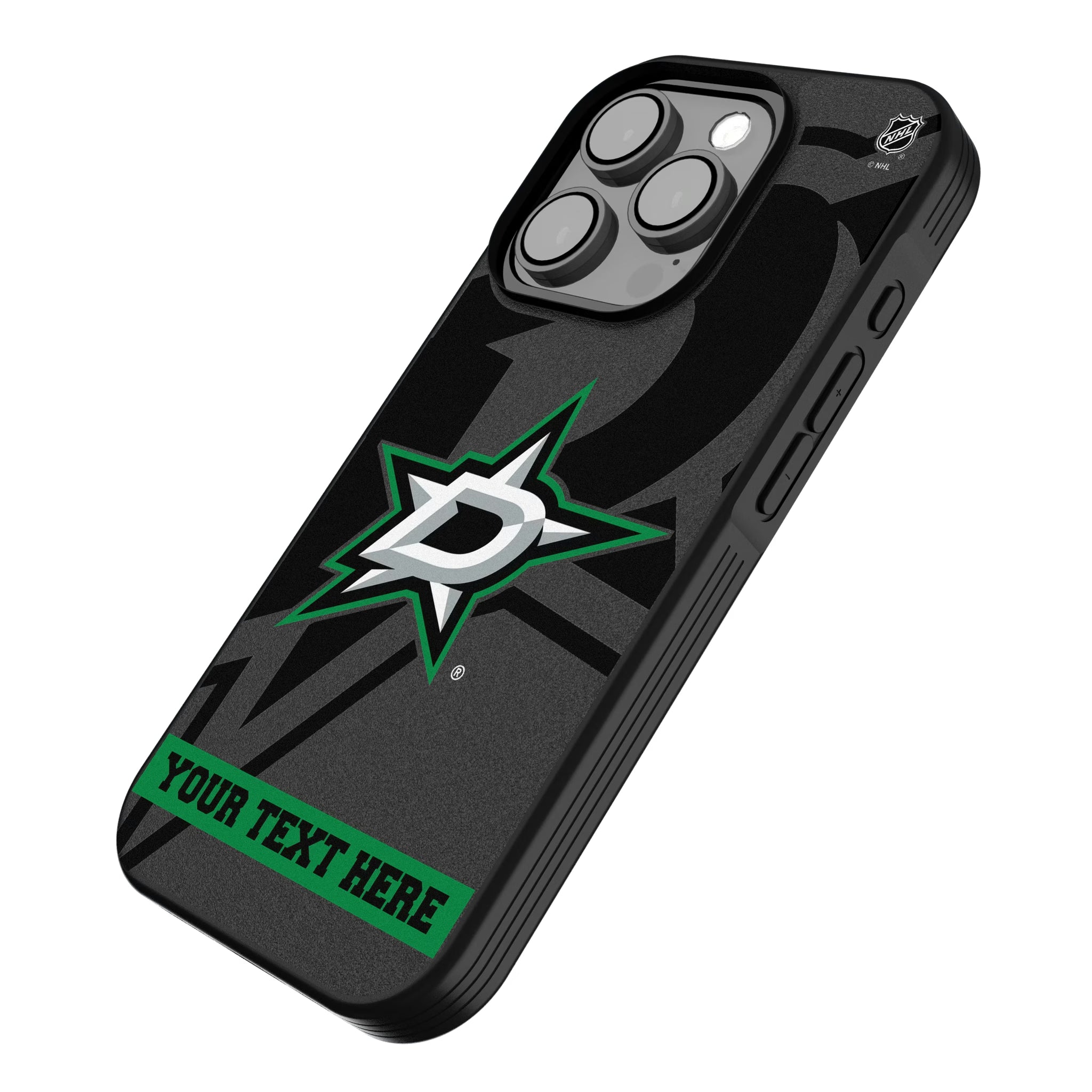 Dallas Stars Personalized Tilt iPhone Bump Phone Case for Apple iPhone - Isometric View