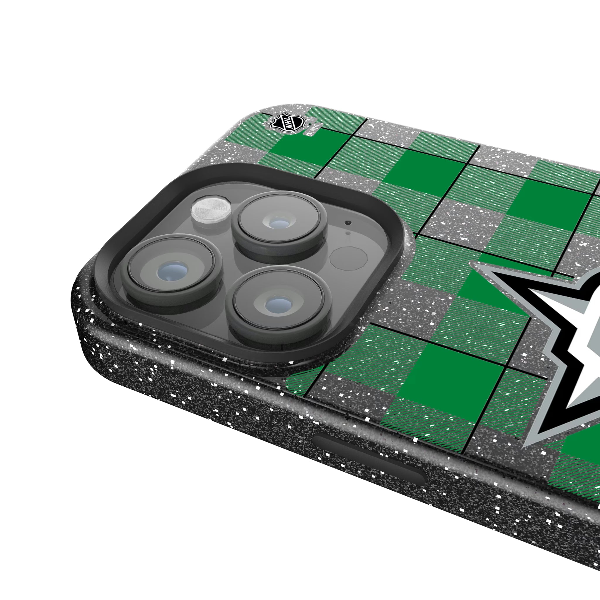 Dallas Stars Plaid iPhone Bling Phone Case for Apple iPhone - Detail
