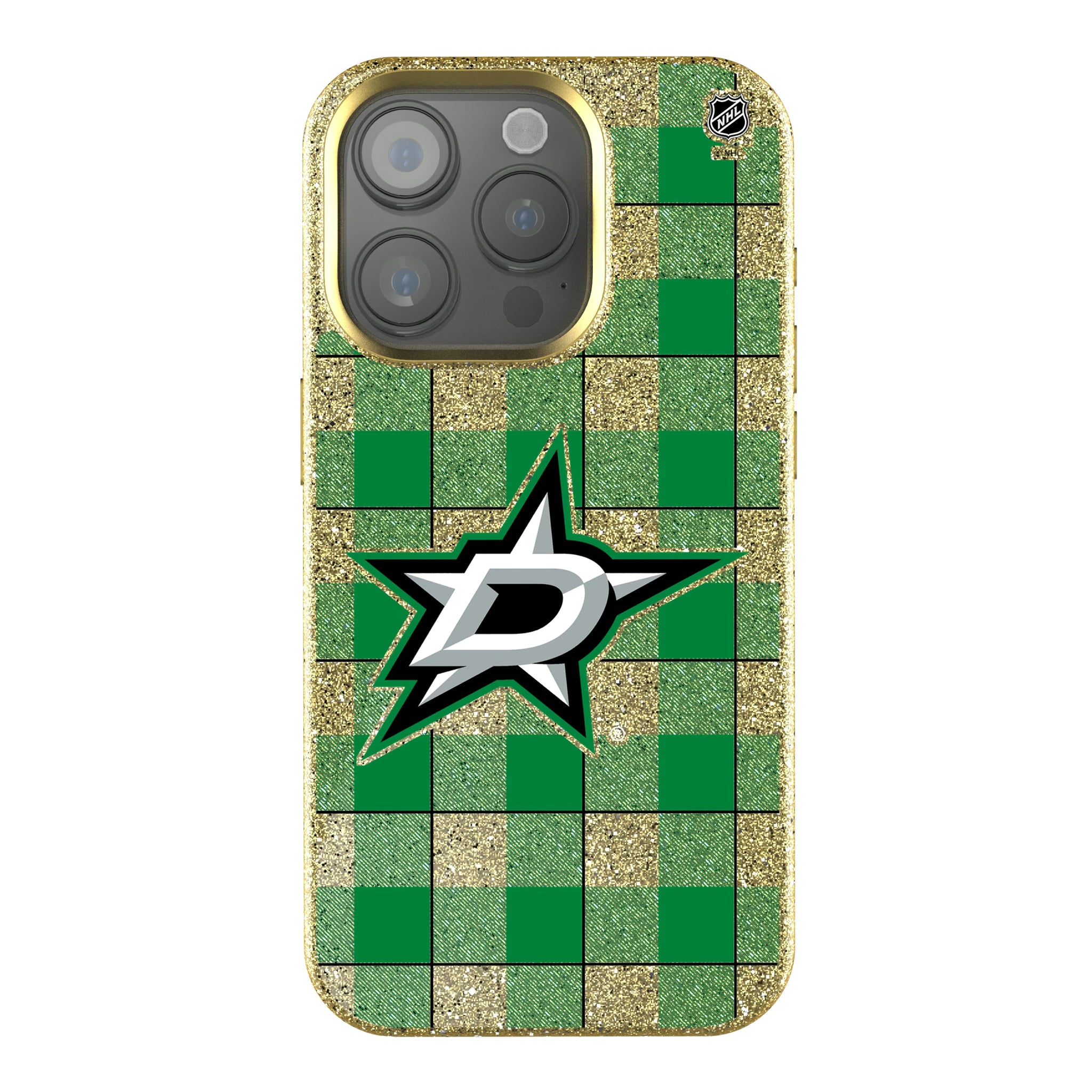 Dallas Stars Plaid iPhone Bling Phone Case for Apple iPhone